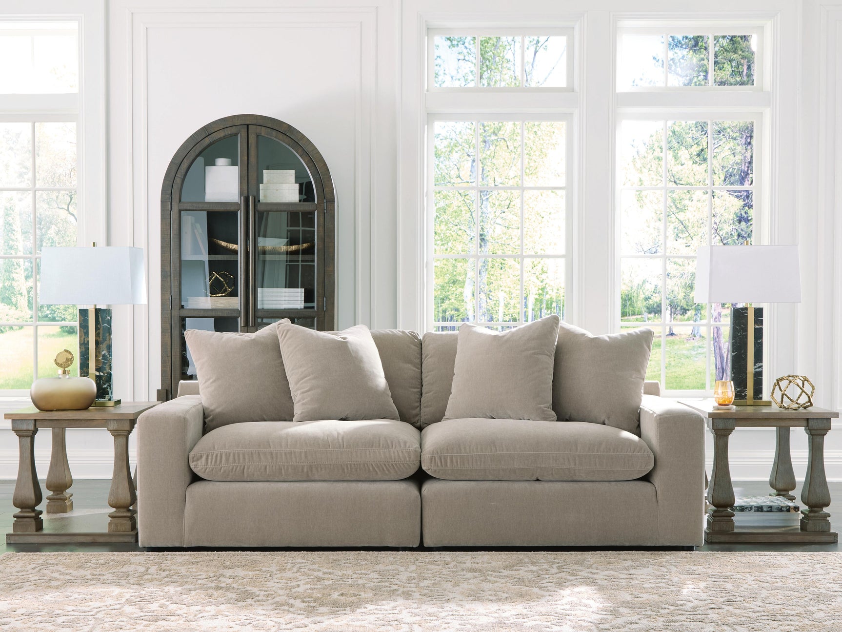 Tampa Furniture Outlet - Ashley Furniture - Maxton Heights Sectional - RAF 2-Piece Sectional Sofa / Pebble - 67808S1
