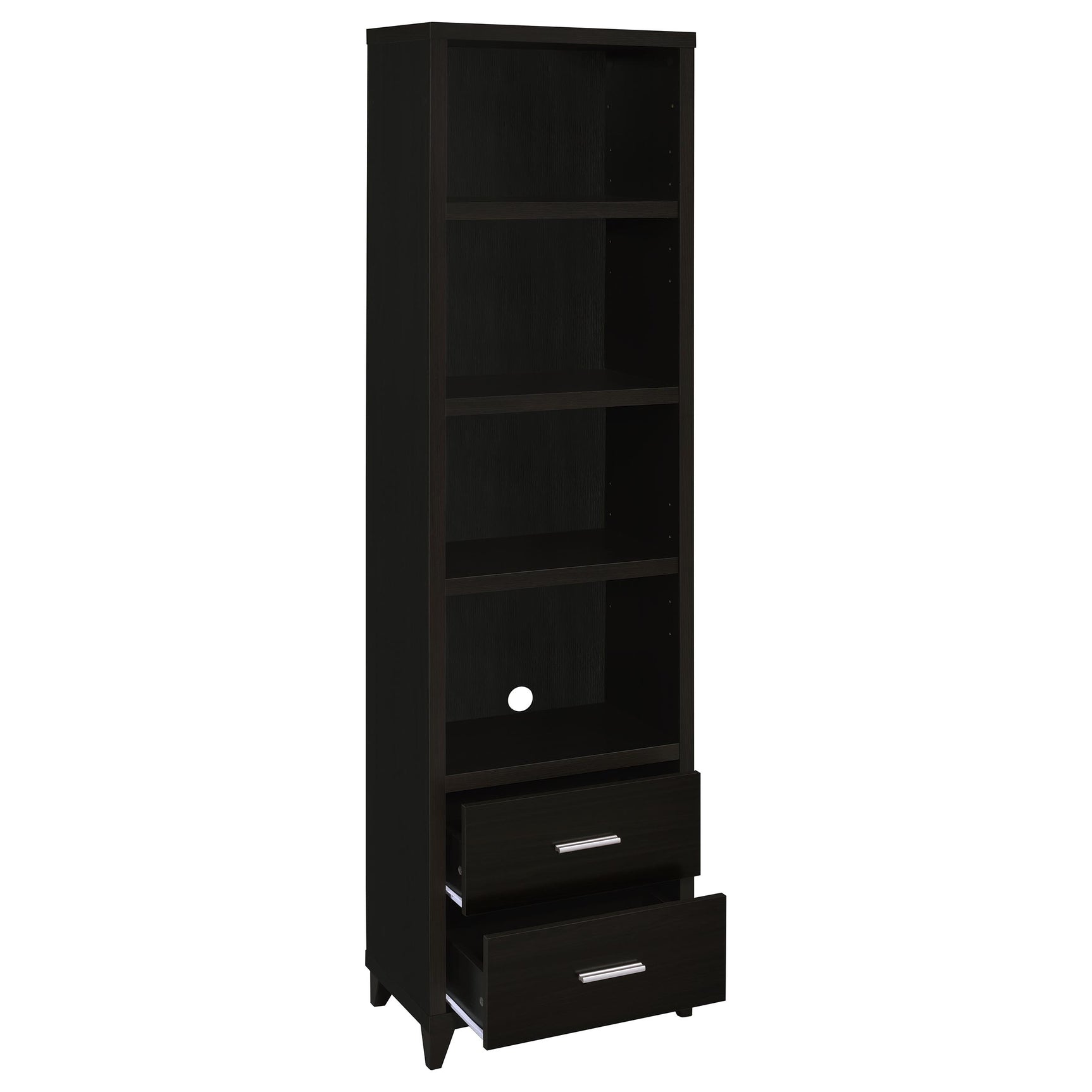 Lewes 4-piece 60-inch TV Entertainment Center Cappuccino - Tampa Furniture Outlet
