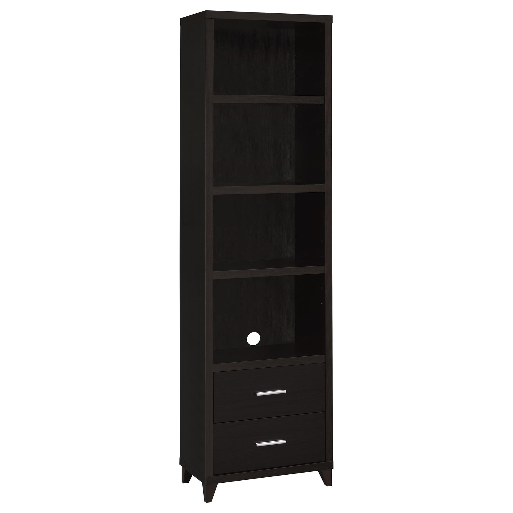 Tampa Furniture Outlet - Coaster - Lewes 4-shelf Engineered Wood Media Tower Cappuccino - 700882