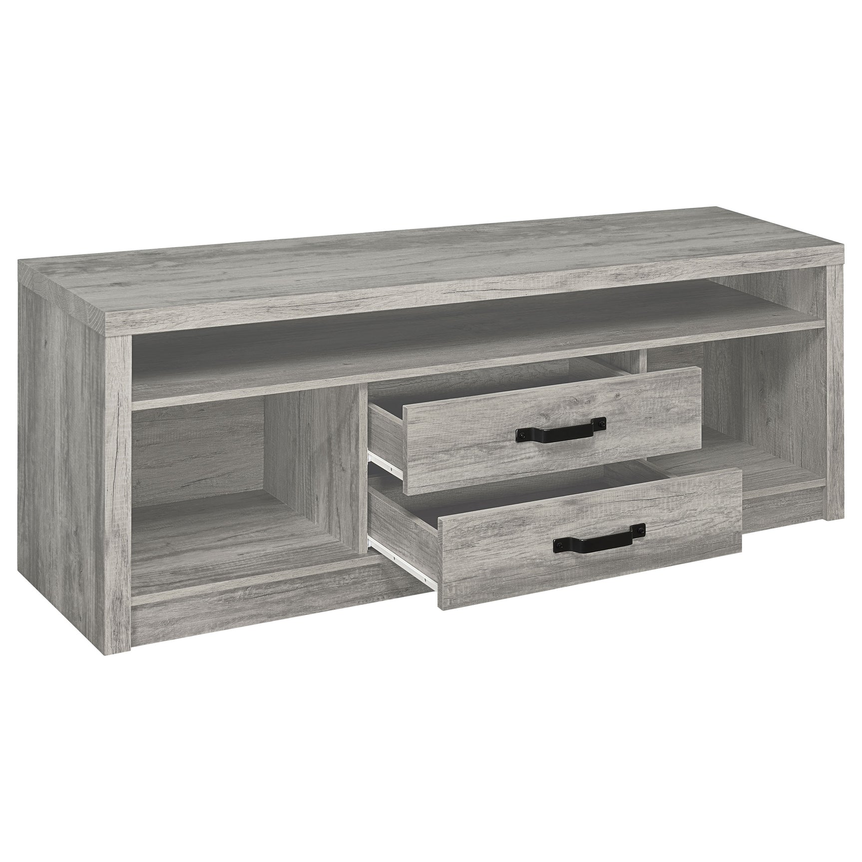 Burke 2-drawer Engineered Wood 59-inch TV Stand Grey Driftwood - Tampa Furniture Outlet