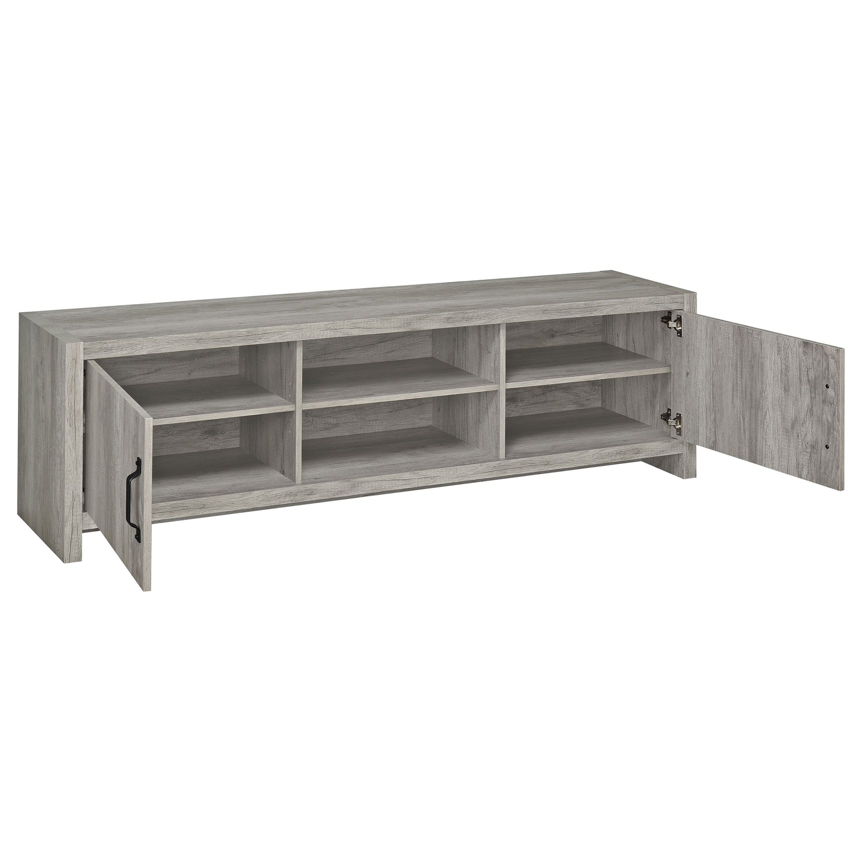 Burke 2-door Engineered Wood 71-inch TV Stand Grey Driftwood - Tampa Furniture Outlet