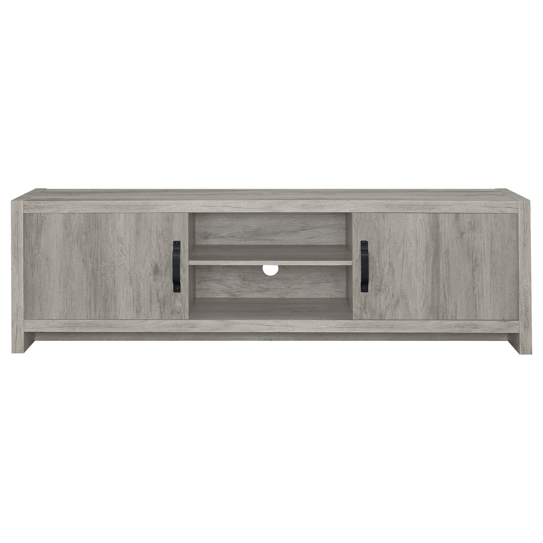 Burke 2-door Engineered Wood 71-inch TV Stand Grey Driftwood - Tampa Furniture Outlet