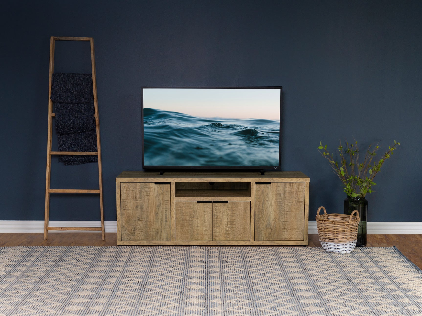 Tabby 4-door Engineered Wood 60-inch TV Stand Mango - Tampa Furniture Outlet