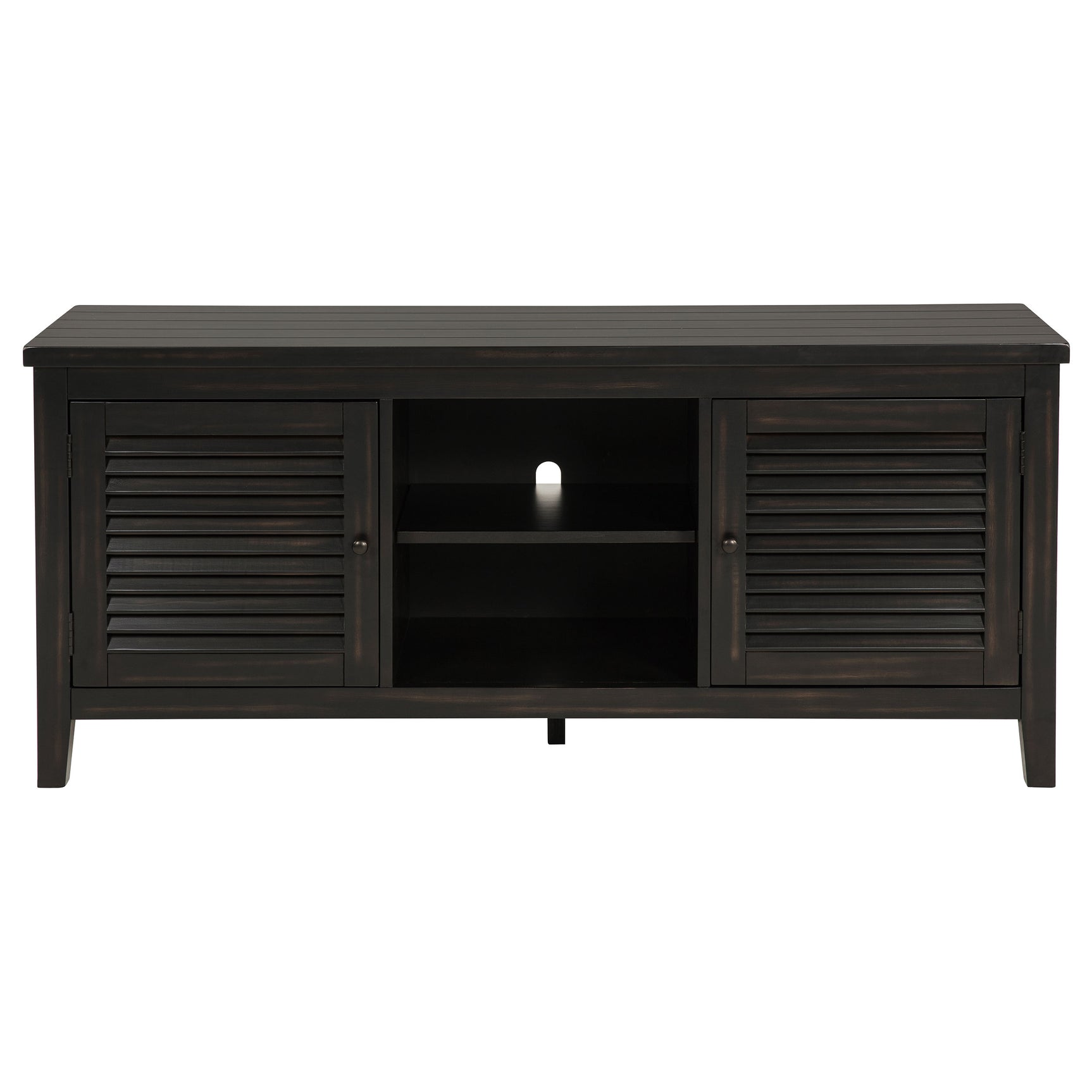 Concord 2-door 60-inch TV Stand Console Distressed Java - Tampa Furniture Outlet