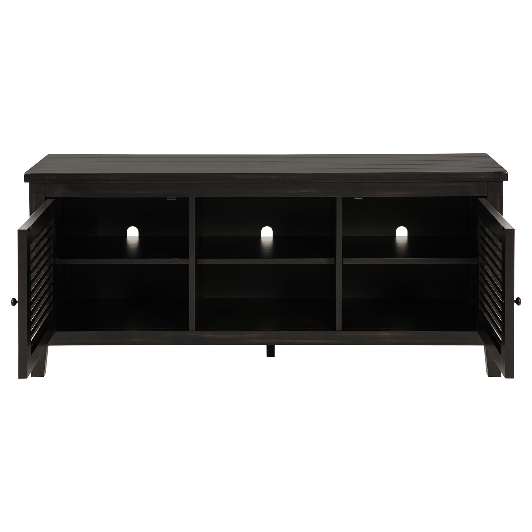 Concord 2-door 60-inch TV Stand Console Distressed Java - Tampa Furniture Outlet