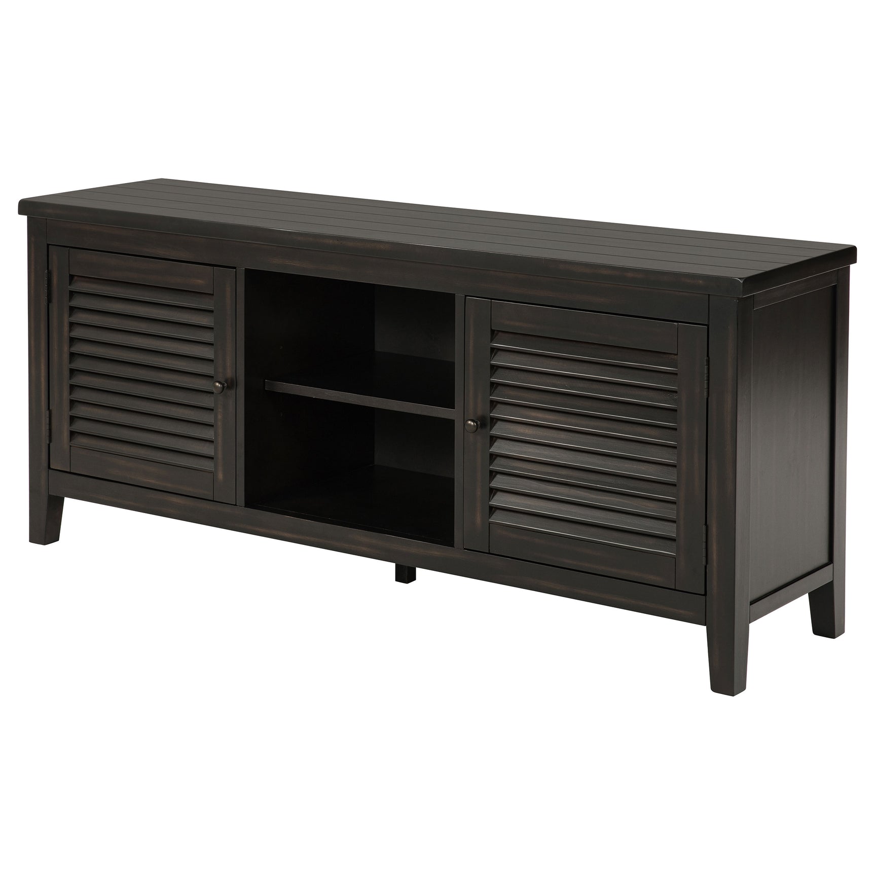 Concord 2-door 60-inch TV Stand Console Distressed Java - Tampa Furniture Outlet