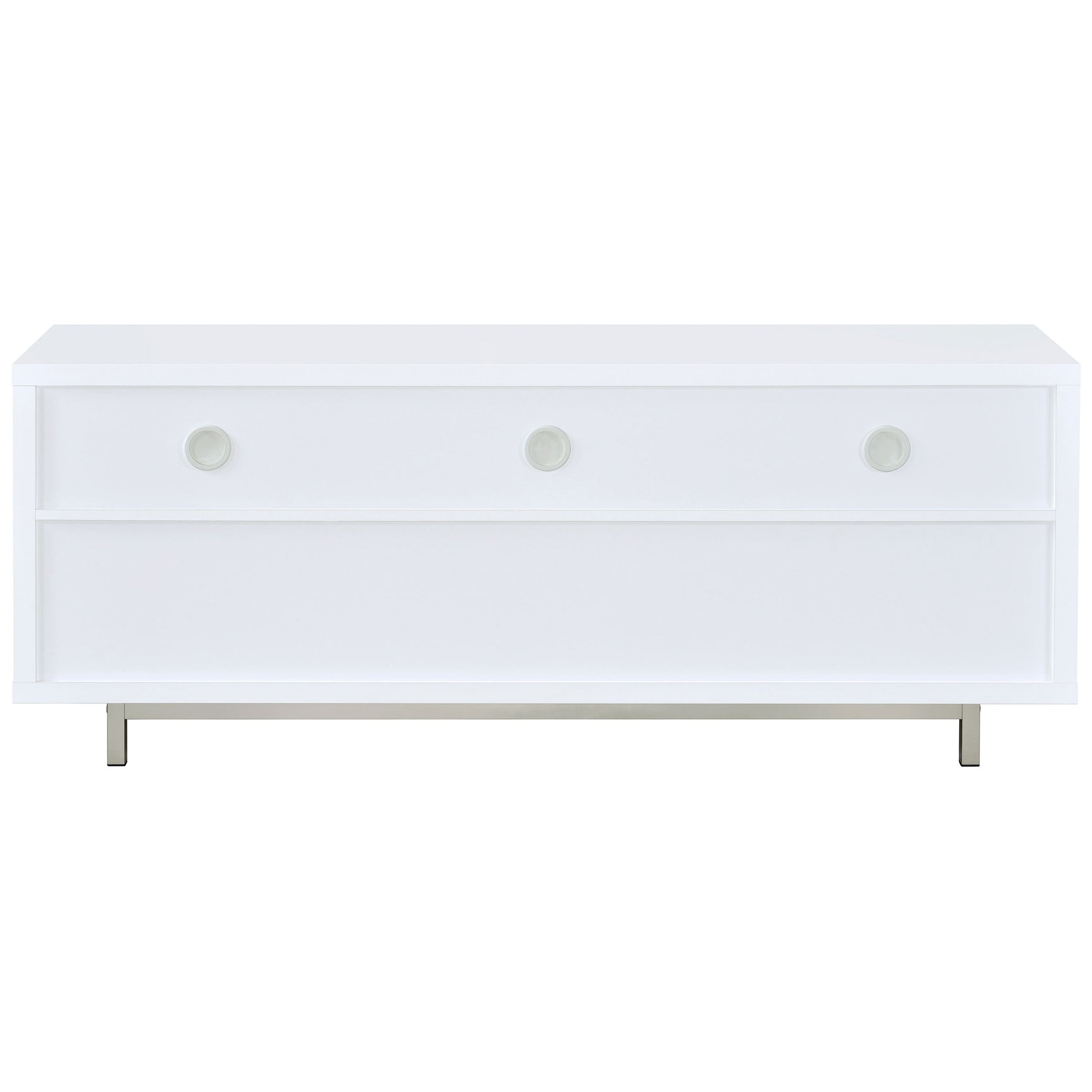 Casey 2-drawer Engineered Wood 60-inch TV Stand White - Tampa Furniture Outlet