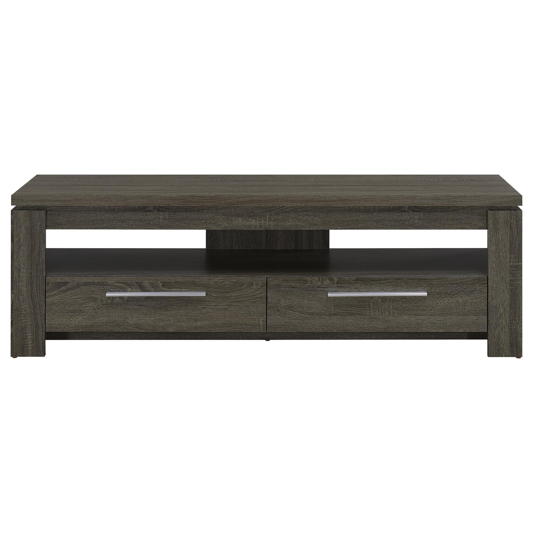 Elkton 2-drawer Engineered Wood 59-inch TV Stand Weathered Grey - Tampa Furniture Outlet