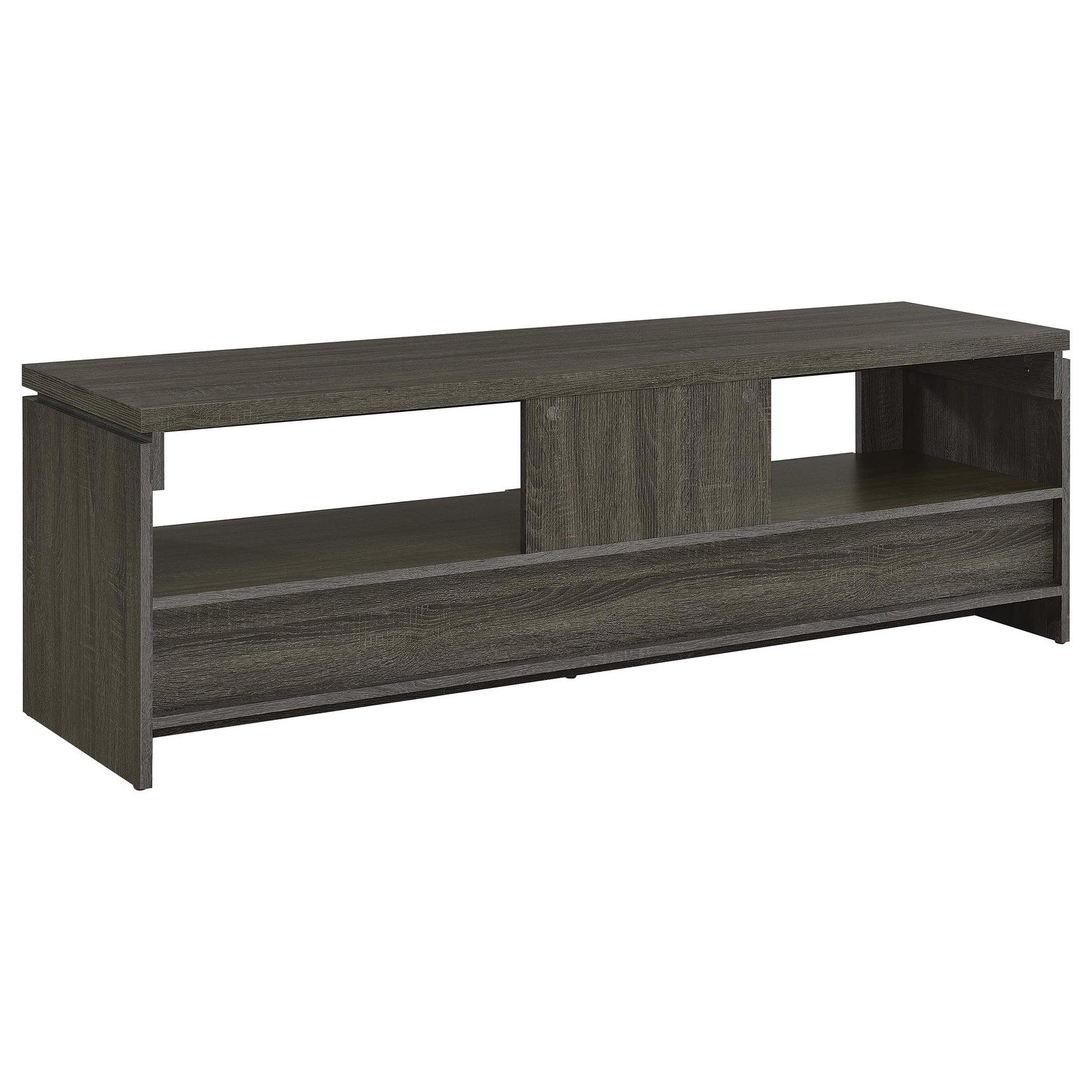 Elkton 2-drawer Engineered Wood 59-inch TV Stand Weathered Grey - Tampa Furniture Outlet