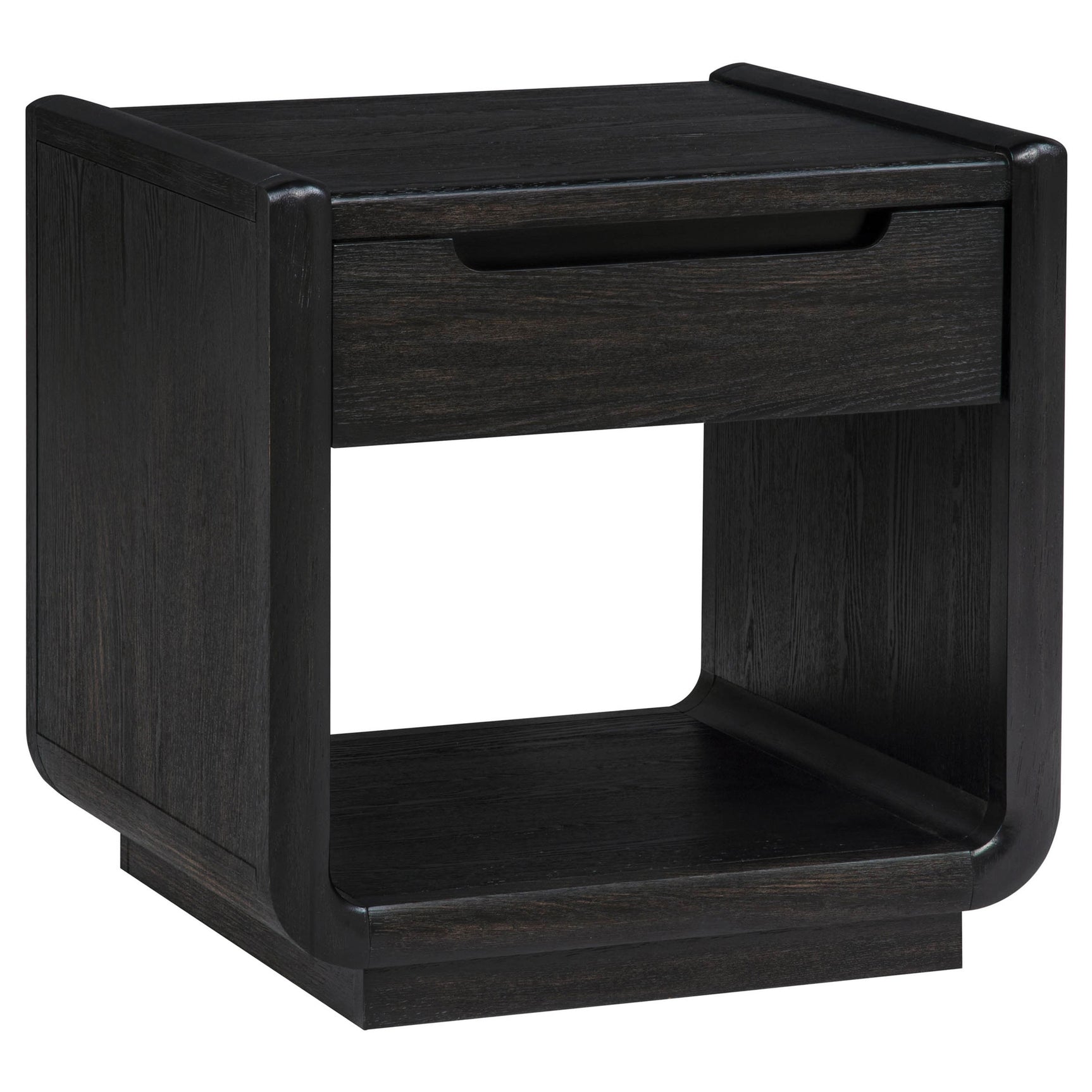 Tampa Furniture Outlet - Coaster - Leandro 1-drawer Wood Occasional Side End Table Burnished Black - 704637
