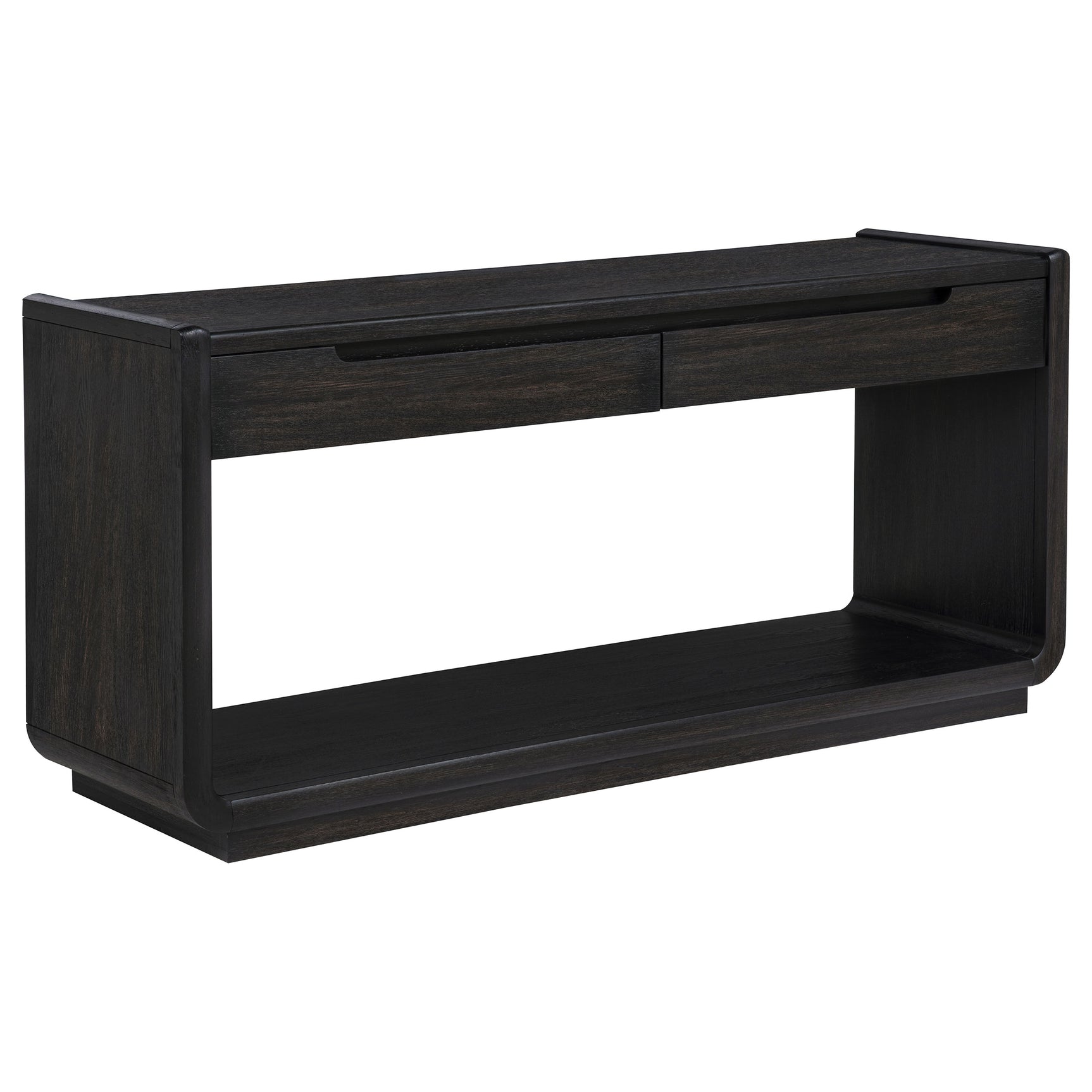 Tampa Furniture Outlet - Coaster - Leandro 2-drawer Entryway Sofa Console Table Burnished Black - 704639