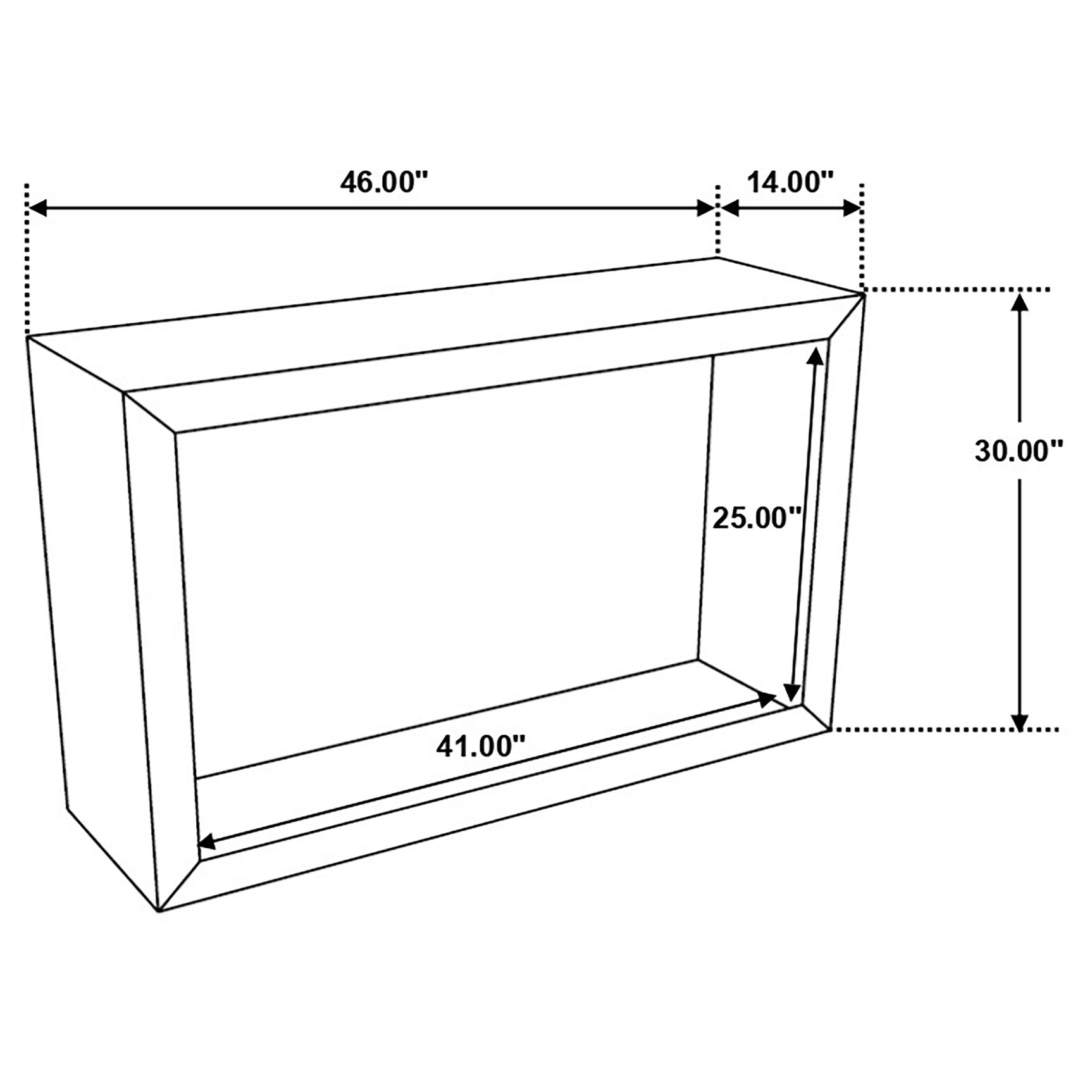Benton Rectangular Solid Wood Sofa Console Table Natural - Tampa Furniture Outlet