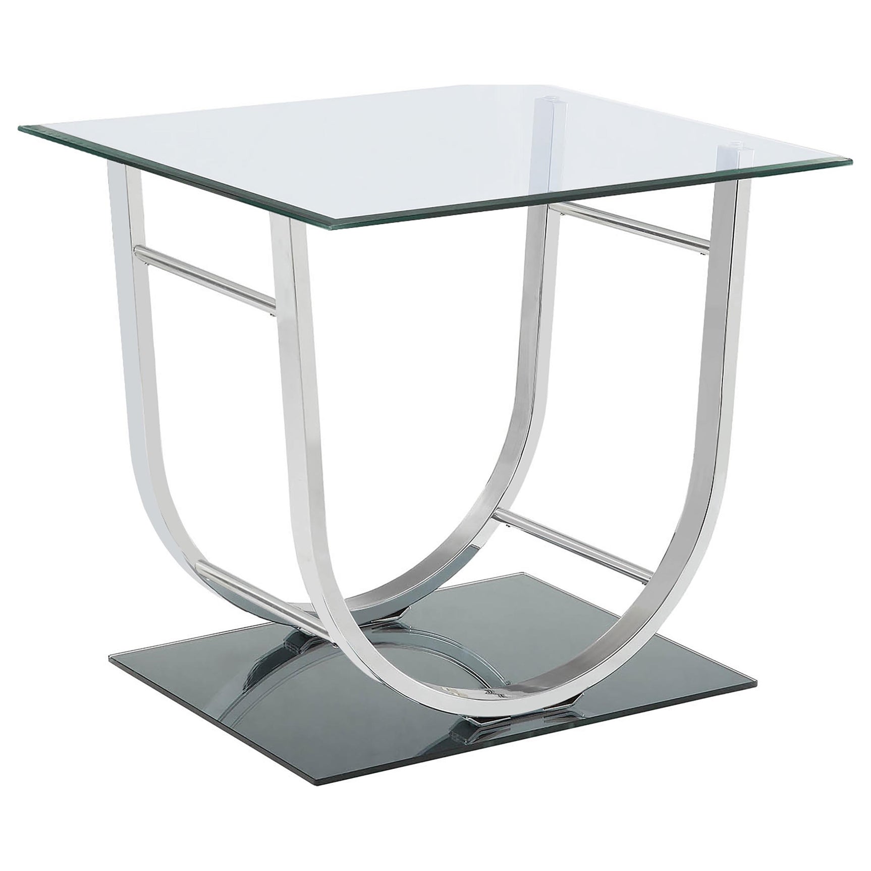 Danville 3-piece Glass Top Coffee and End Table Set Chrome - Tampa Furniture Outlet