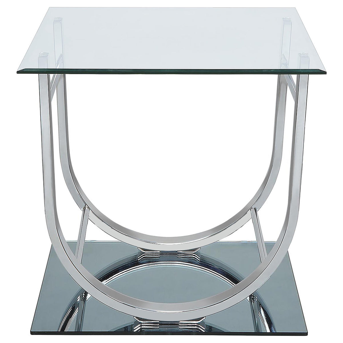 Danville 3-piece Glass Top Coffee and End Table Set Chrome