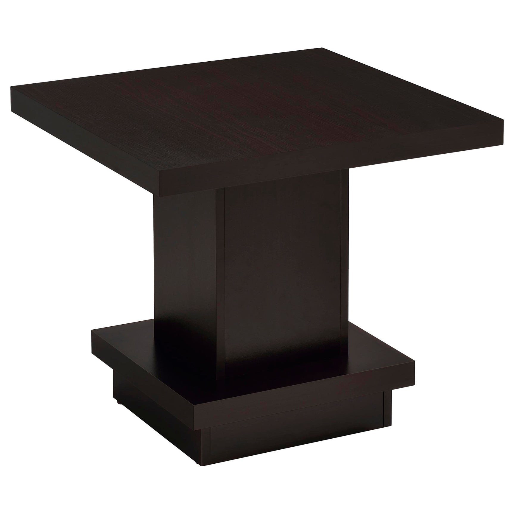 Reston 2-piece Square Coffee and End Table Set Cappuccino - Tampa Furniture Outlet