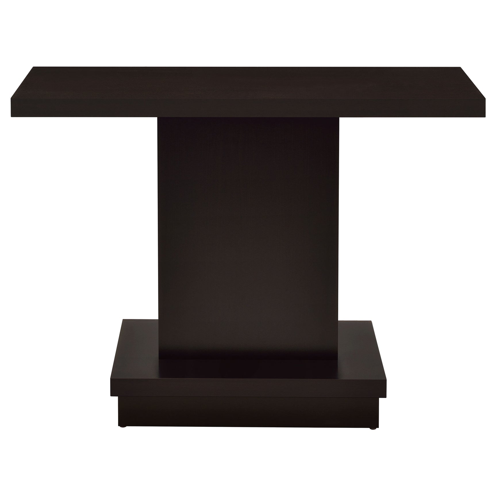 Reston Engineered Wood Pedestal Console Table Cappuccino - Tampa Furniture Outlet