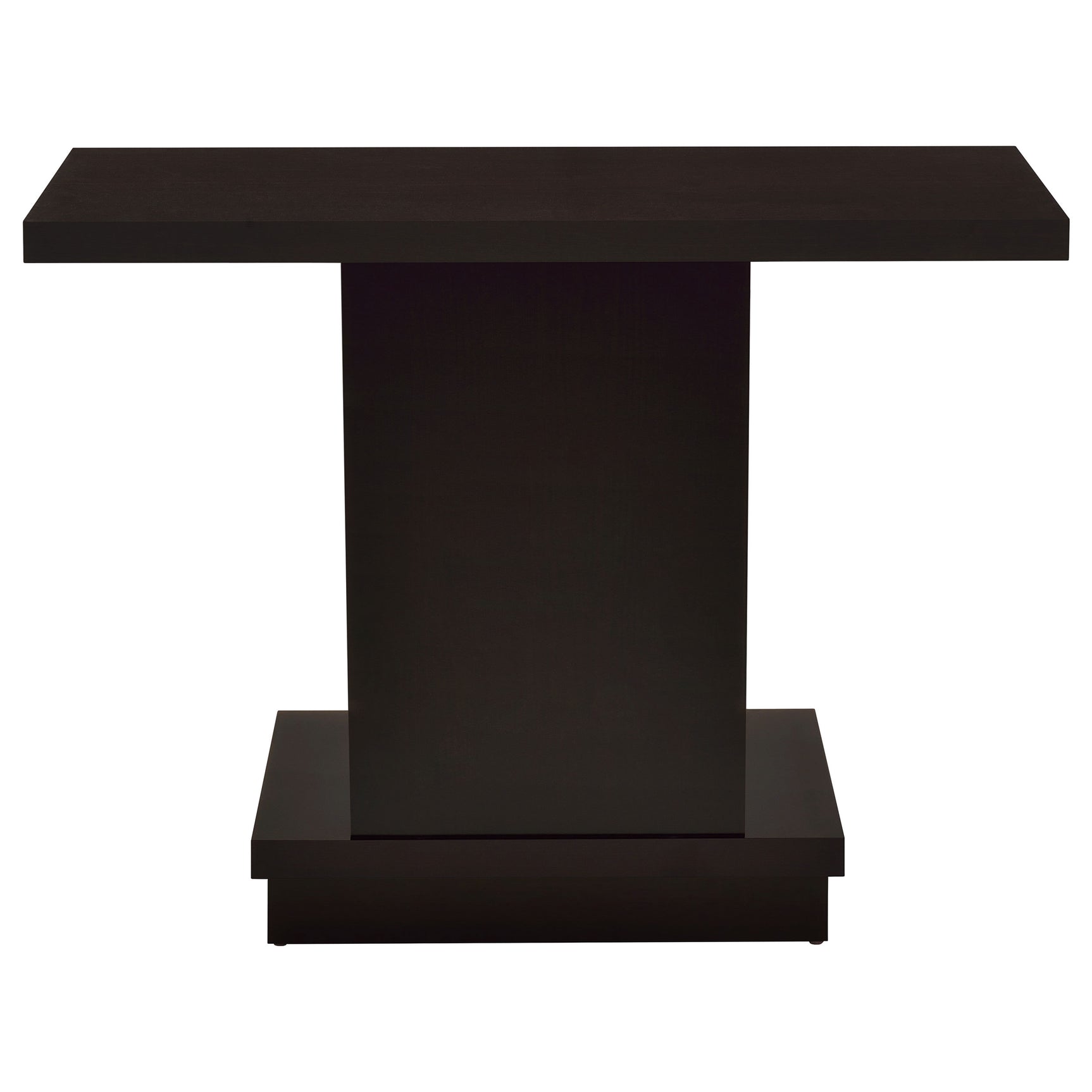 Reston Engineered Wood Pedestal Console Table Cappuccino - Tampa Furniture Outlet