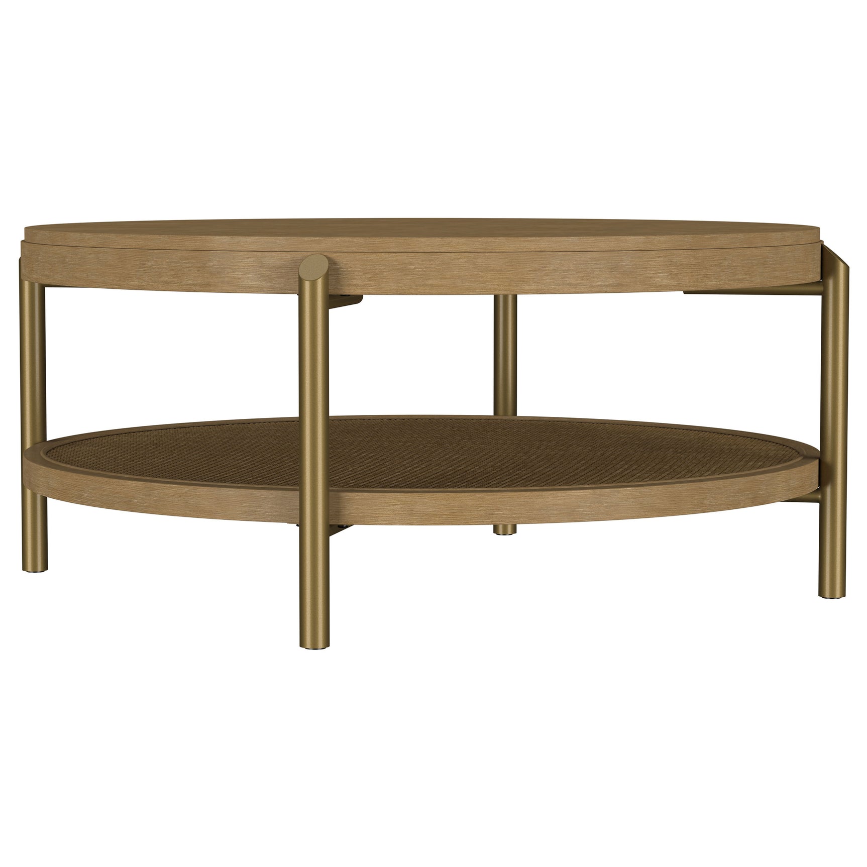 Tampa Furniture Outlet - Coaster - Arini Round Coffee Table With Storage Shelf Sand Wash - 706188