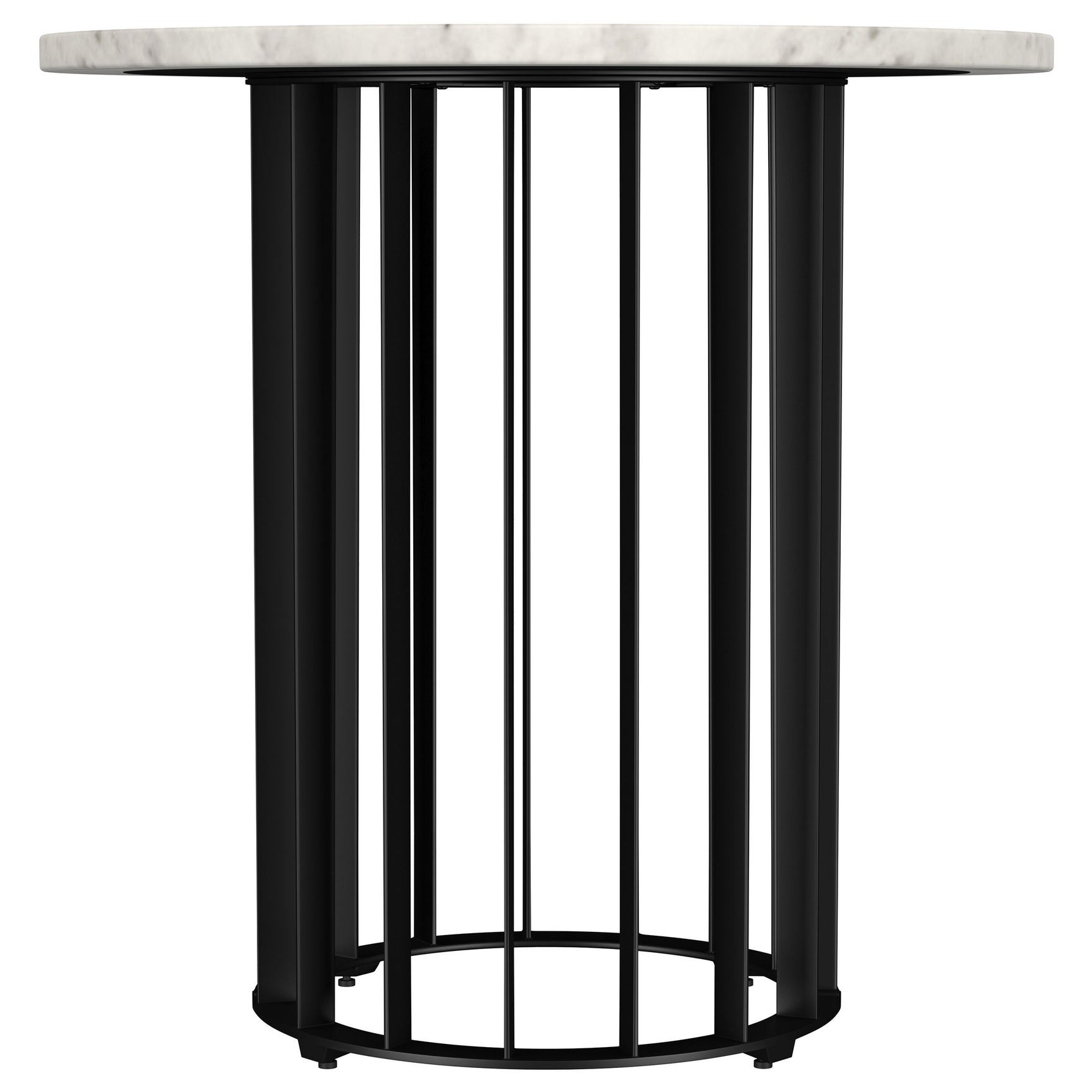 Haven 3-piece Round Marble Coffee and End Table Set Black - Tampa Furniture Outlet