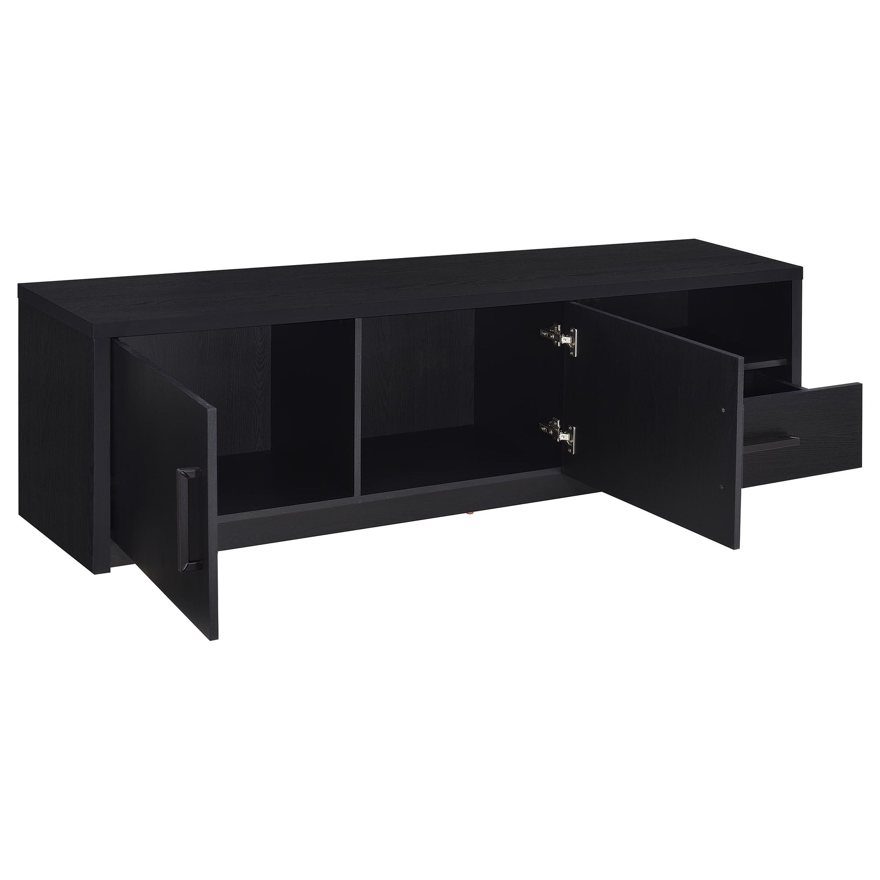 Murray 70-inch 2-door TV Stand Media Console Black - Tampa Furniture Outlet