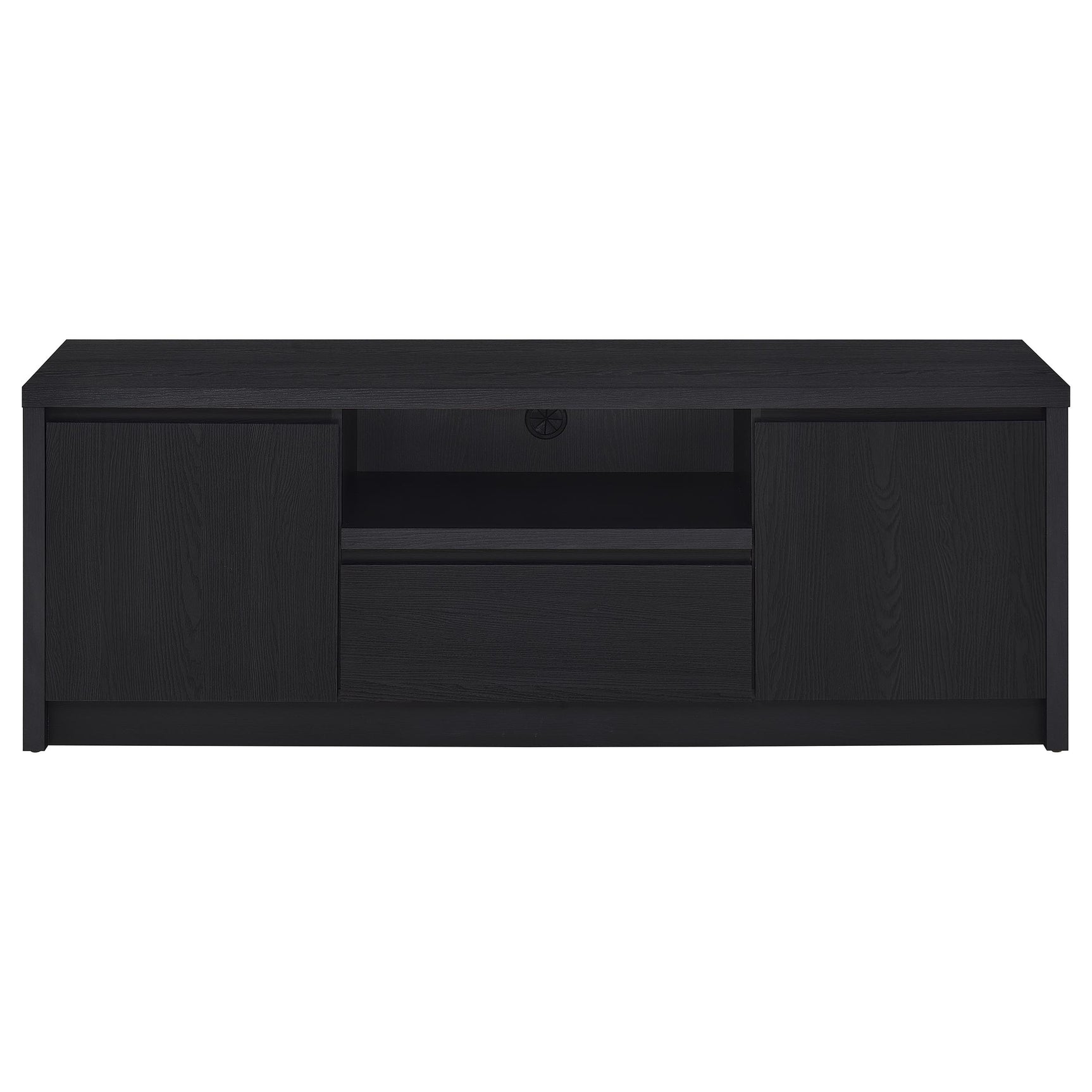 Winfield 60-inch 2-door TV Stand Media Console Black - Tampa Furniture Outlet