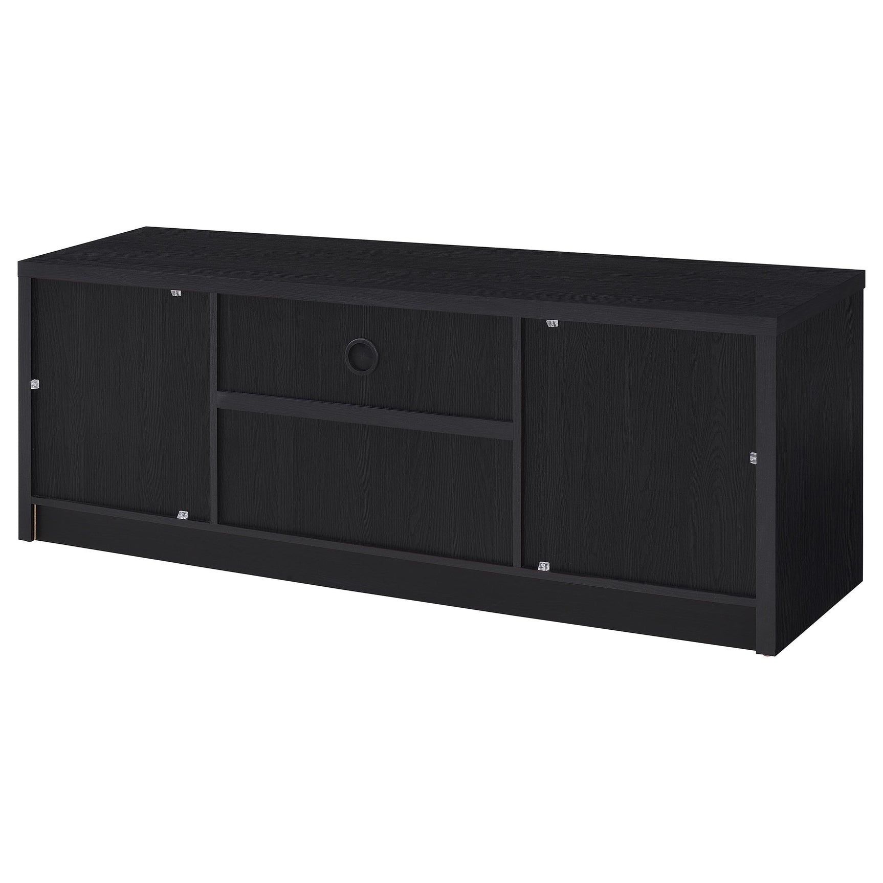 Winfield 60-inch 2-door TV Stand Media Console Black - Tampa Furniture Outlet