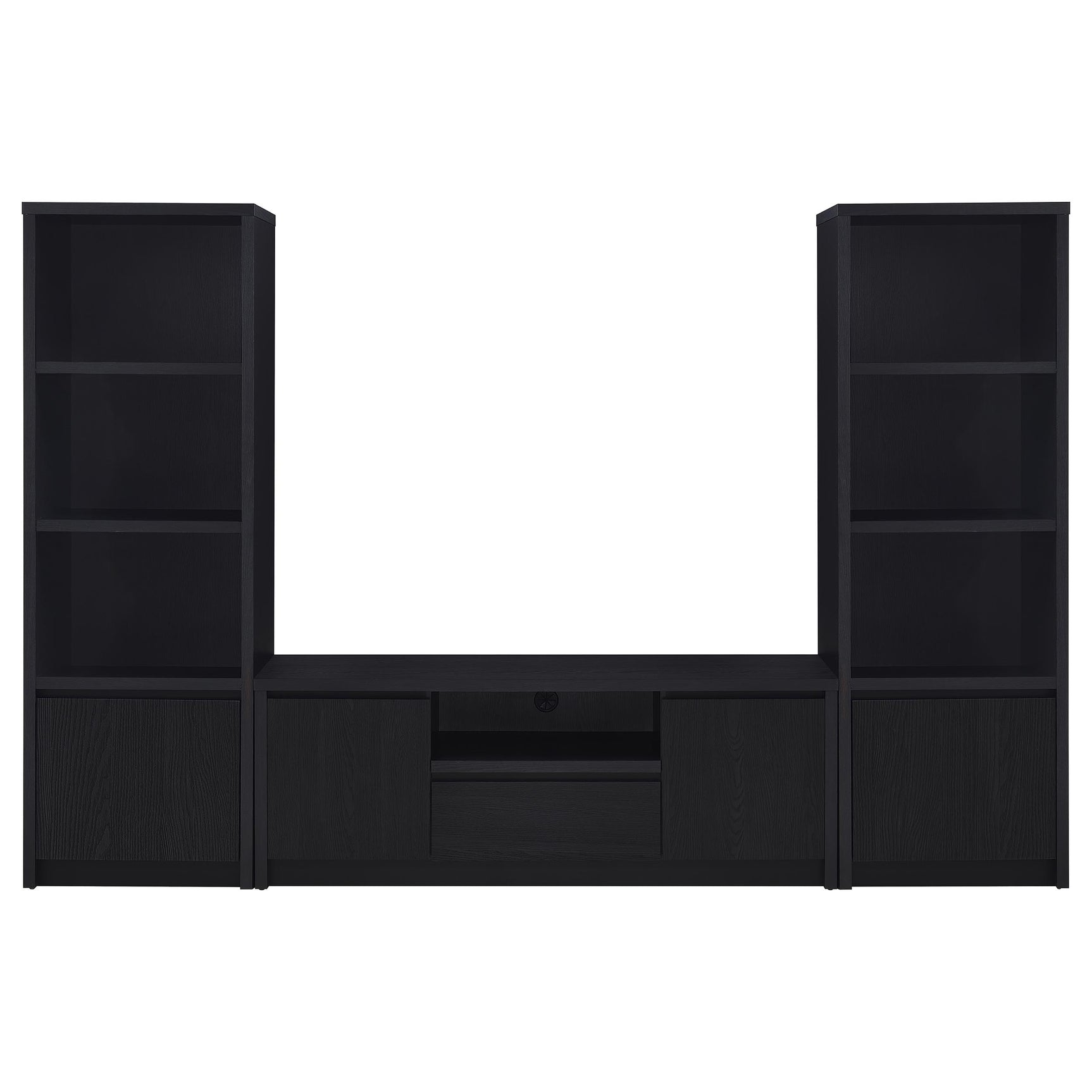 Winfield 60-inch 2-door TV Stand Media Console Black - Tampa Furniture Outlet