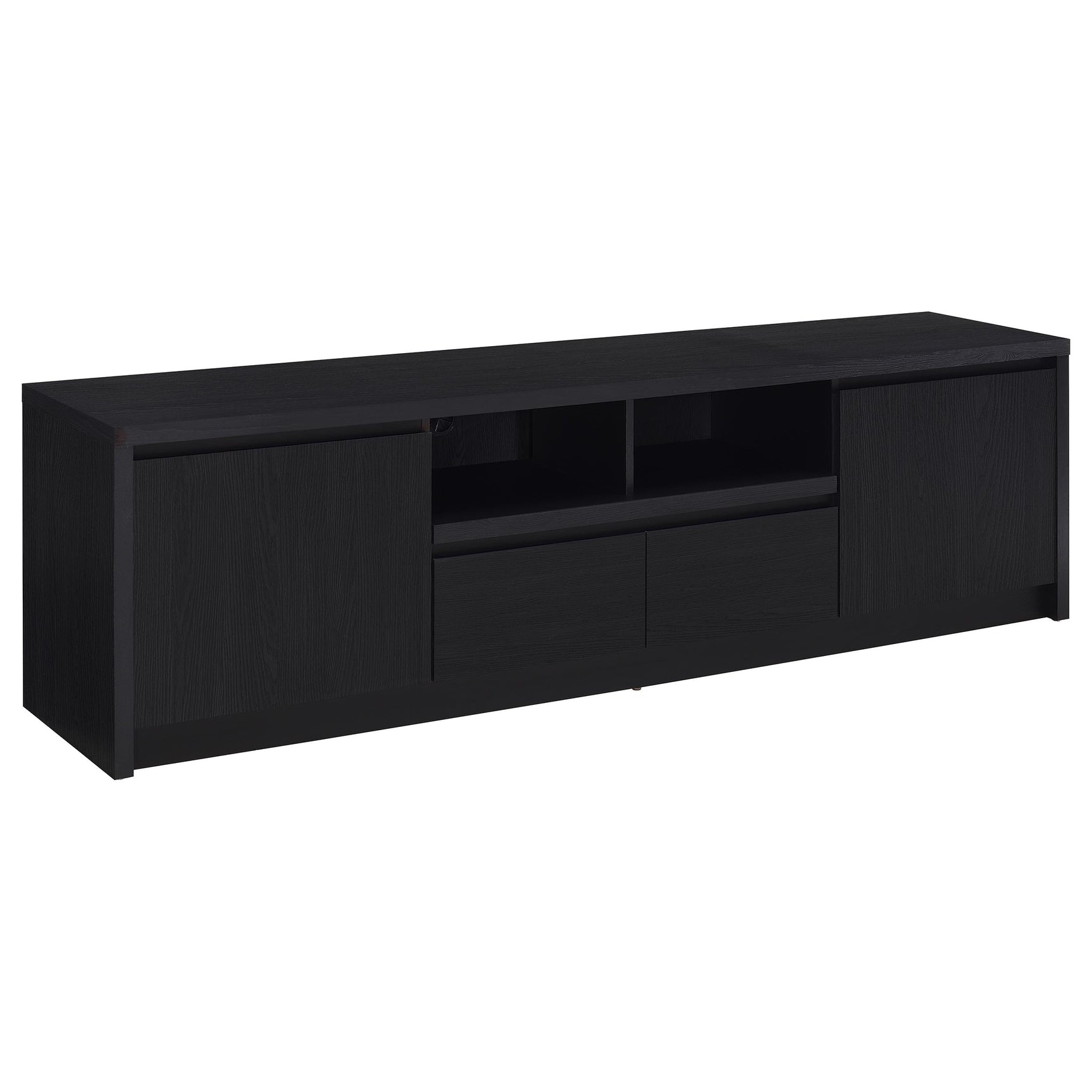Winfield 3-piece Entertainment Center 78-inch TV Stand Black - Tampa Furniture Outlet