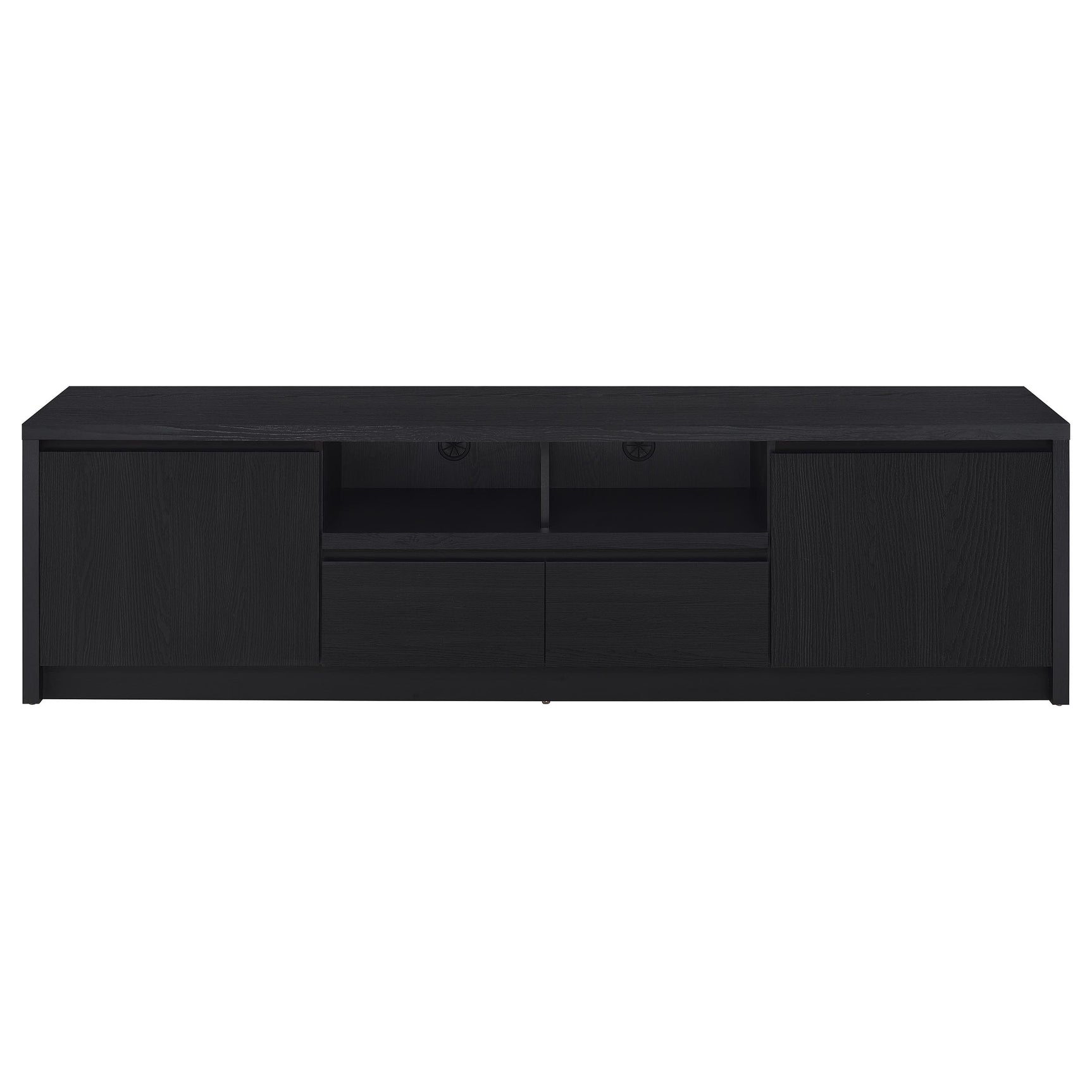 Winfield 78-inch 2-door TV Stand Media Console Black - Tampa Furniture Outlet