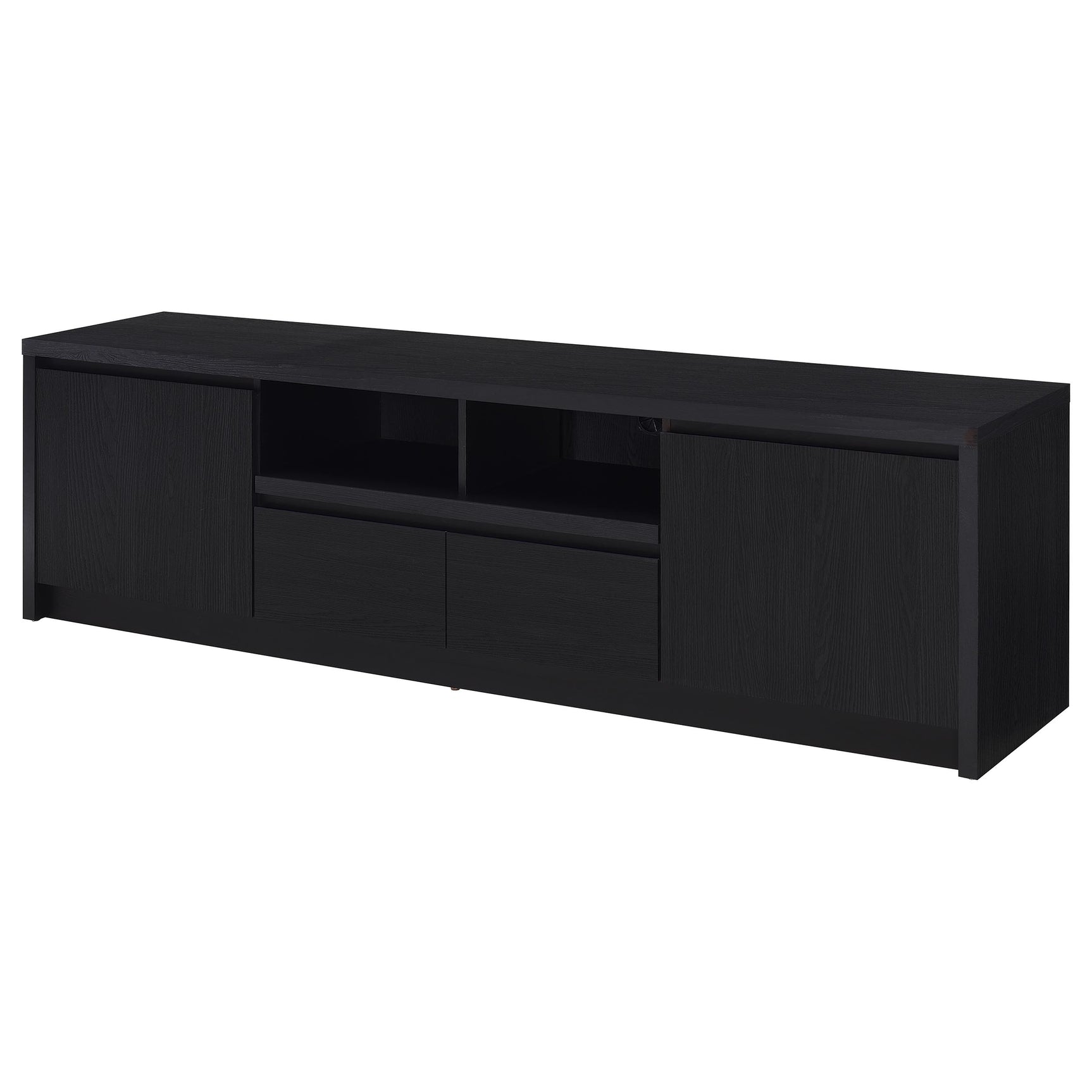 Winfield 78-inch 2-door TV Stand Media Console Black - Tampa Furniture Outlet