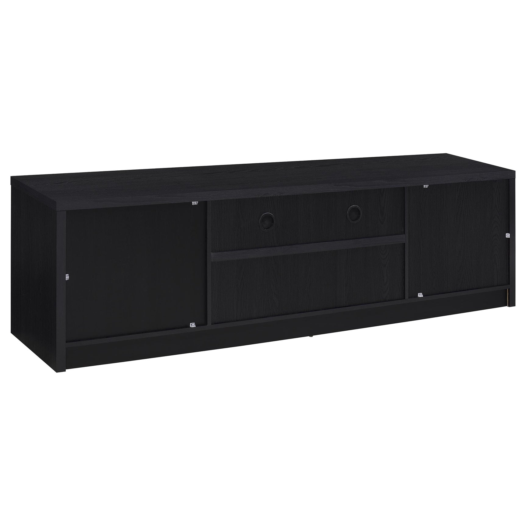 Winfield 78-inch 2-door TV Stand Media Console Black - Tampa Furniture Outlet