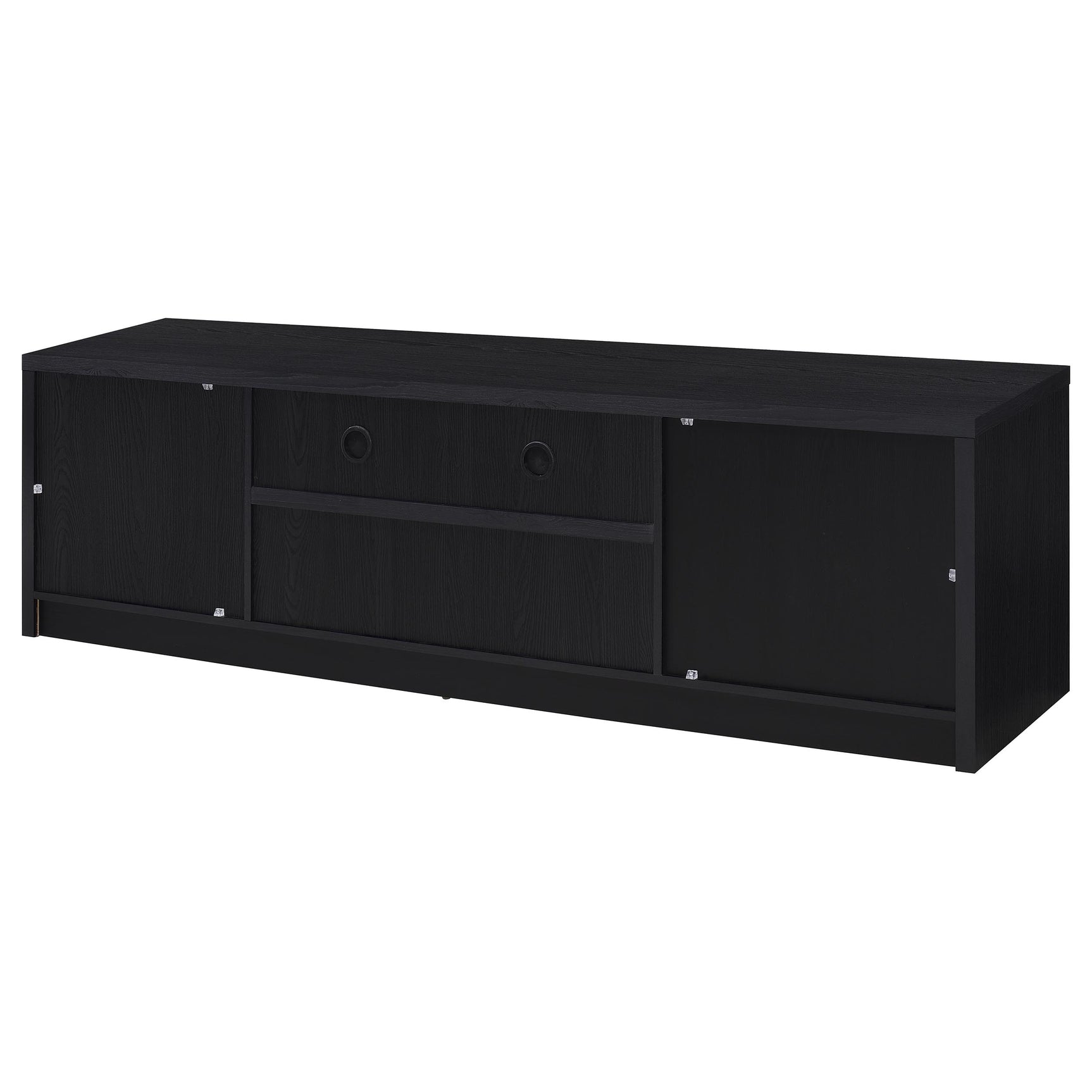 Winfield 78-inch 2-door TV Stand Media Console Black - Tampa Furniture Outlet