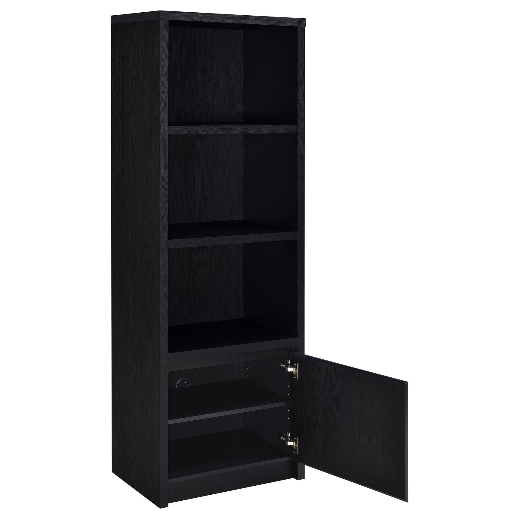 Winfield 3-shelf Media Tower Entertainment Pier Black - Tampa Furniture Outlet