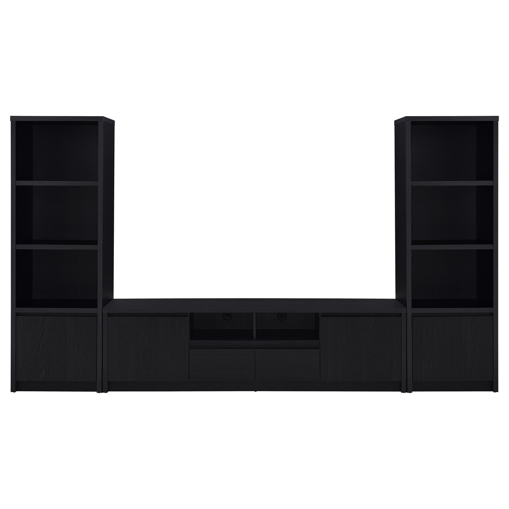 Winfield 3-shelf Media Tower Entertainment Pier Black
