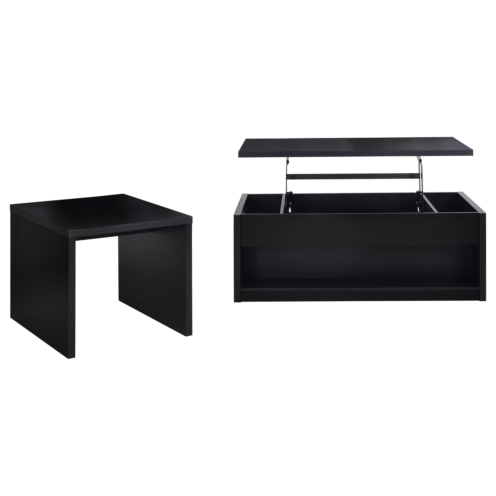 Knapp 2-piece Lift Top Coffee Table Set Black - Tampa Furniture Outlet