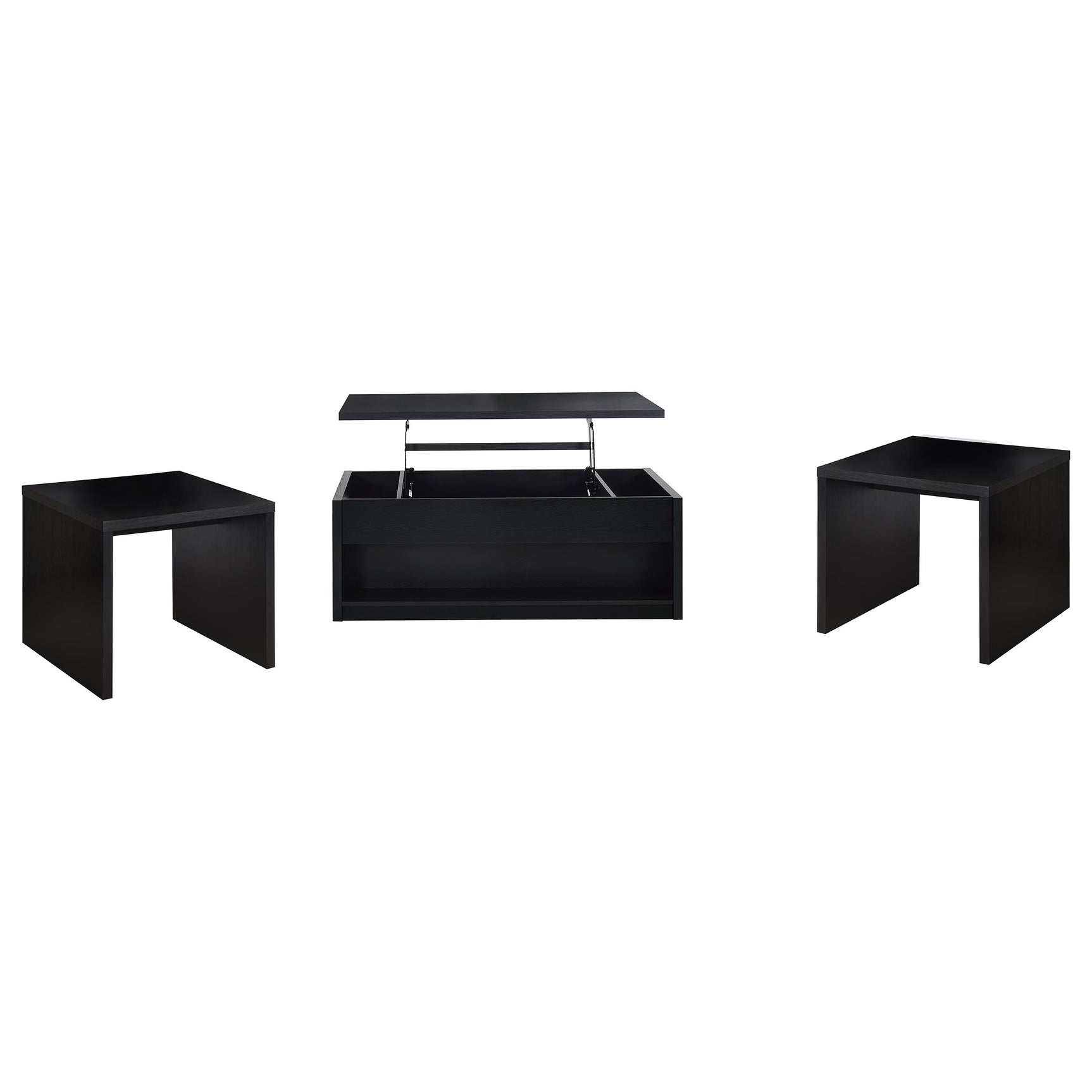 Knapp 3-piece Lift Top Coffee Table Set Black - Tampa Furniture Outlet