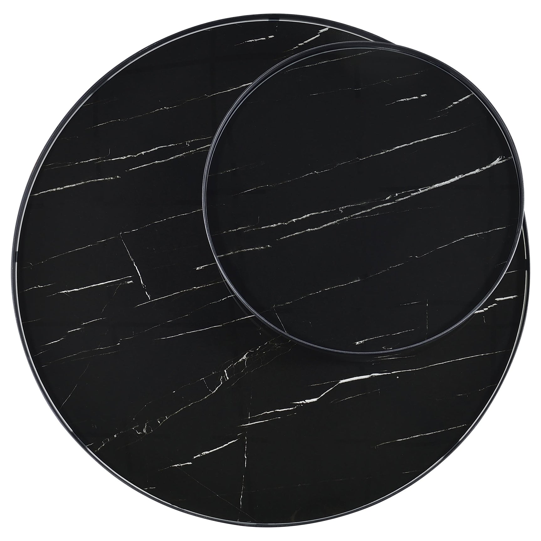 Briggs 3-piece Round Coffee and End Table Set Black - Tampa Furniture Outlet
