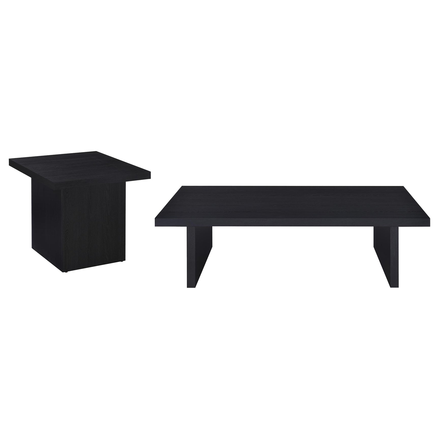 Max 2-piece Rectangular Coffee and End Table Set Black - Tampa Furniture Outlet