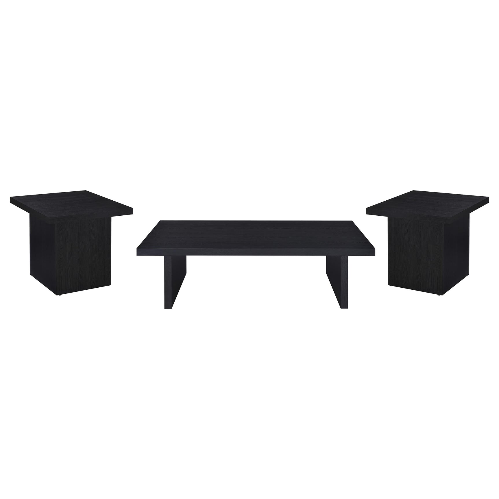 Max 3-piece Rectangular Coffee and End Table Set Black - Tampa Furniture Outlet