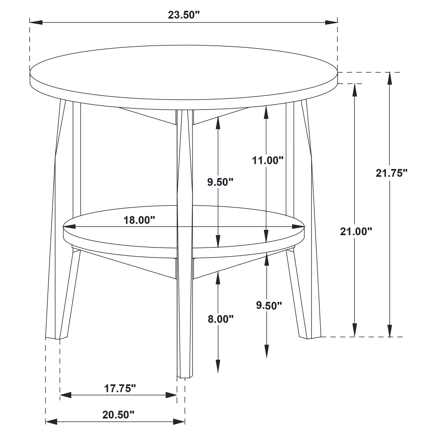 Bradley 2-Piece Round SmartTop Coffee Table Set Grey and Natural
