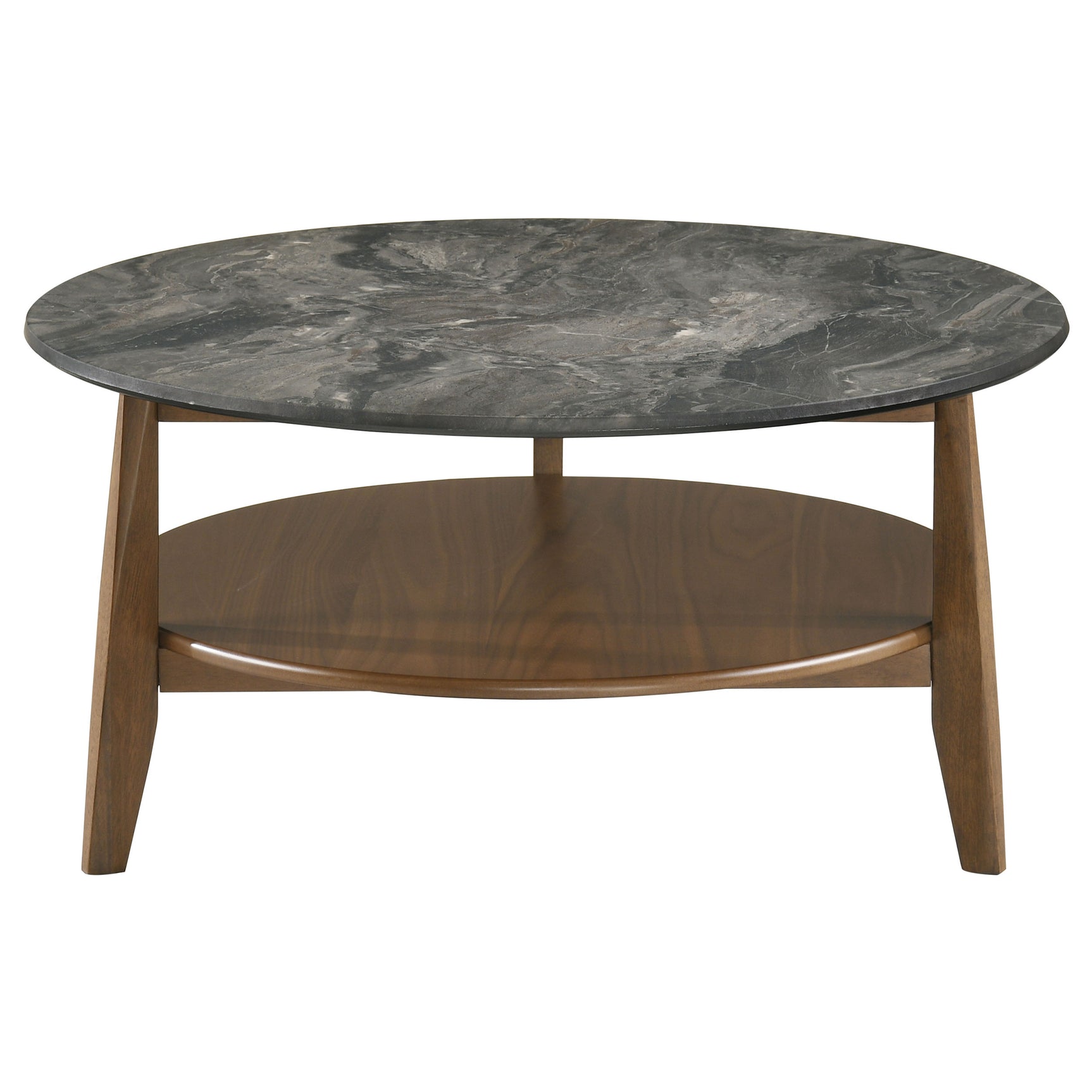 Bradley 3-Piece Round SmartTop Coffee Table Set Smokey Grey and Brown