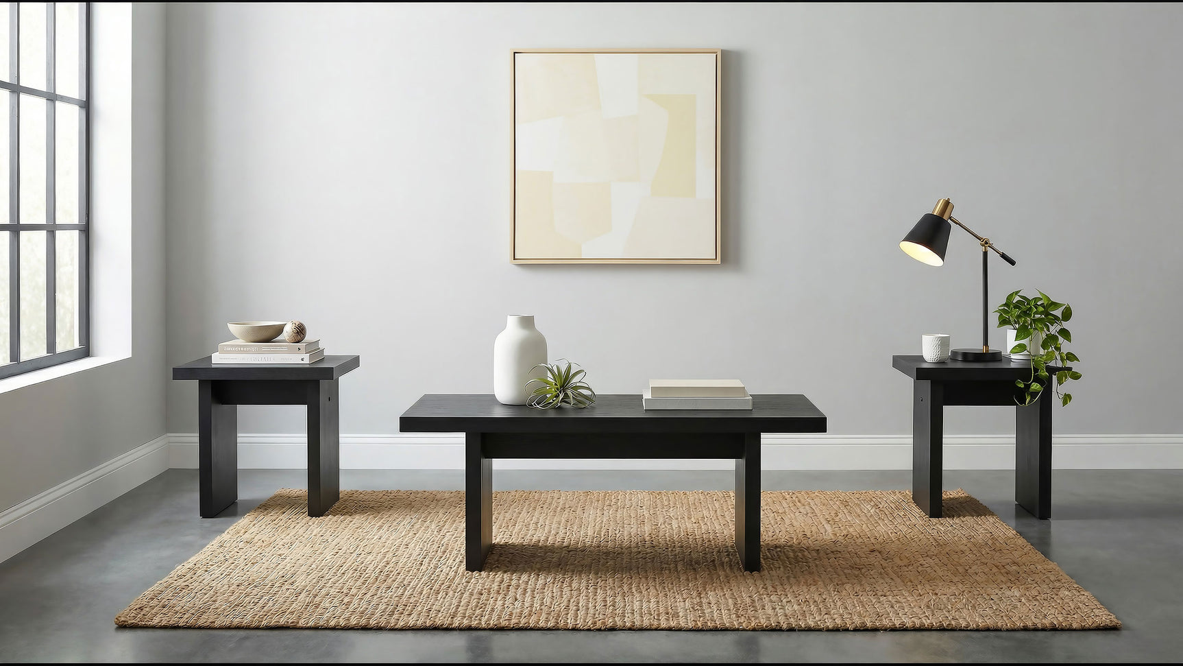Tampa Furniture Outlet - Coaster - Decker 3-piece Coffee and End Table Set Black - 706478-S3