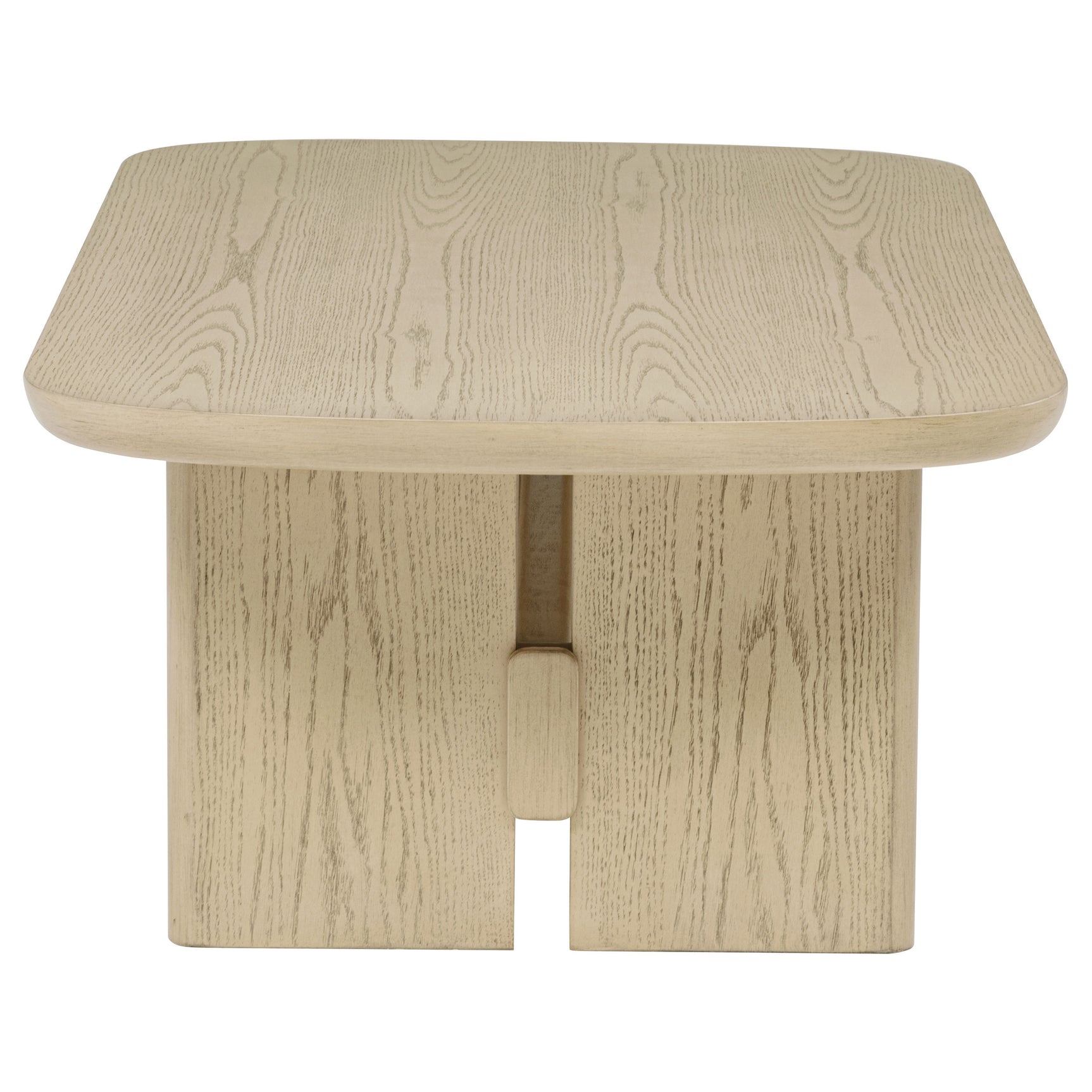 Kailani 2-piece Coastal Coffee and End Table Set Beige Oak
