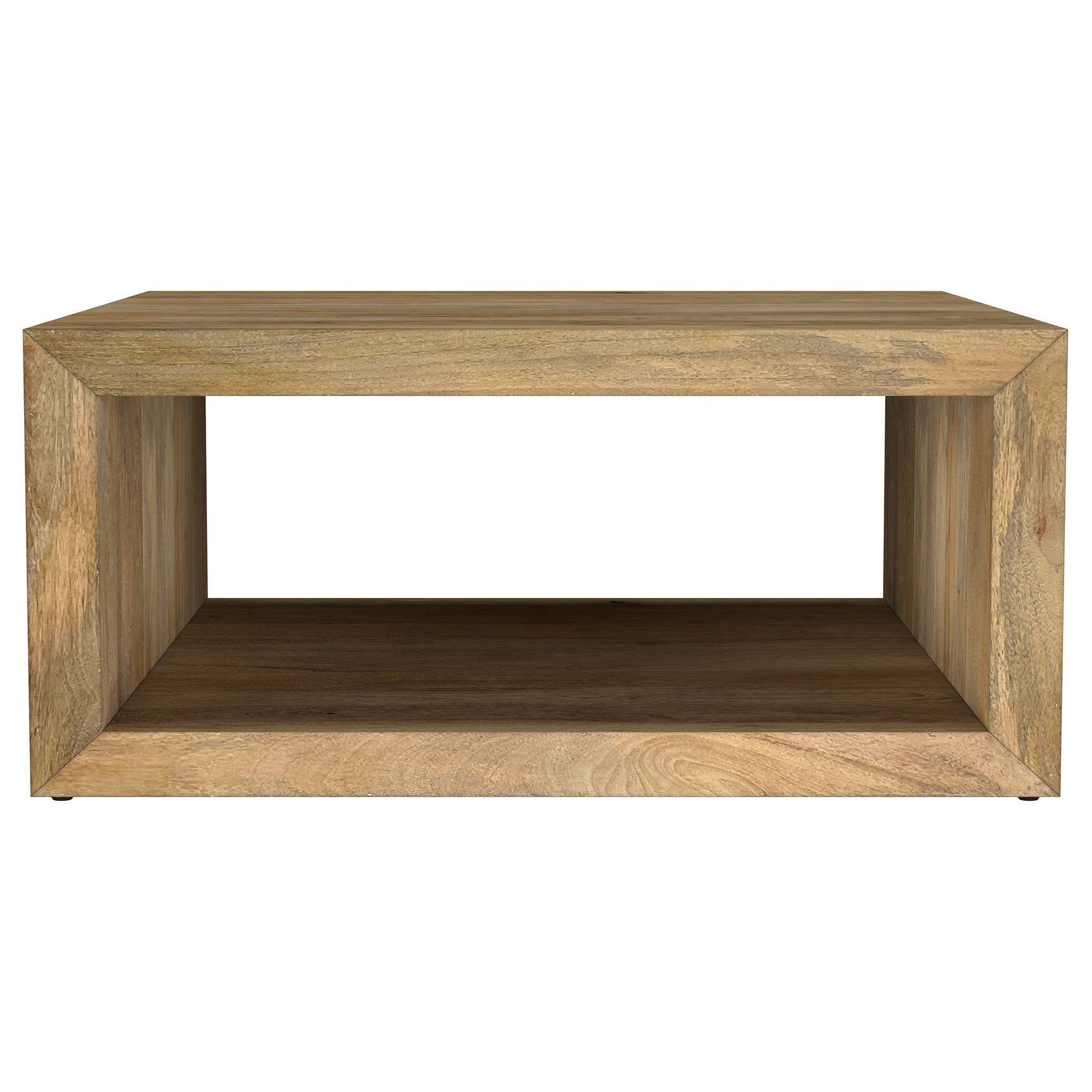 Benton Square Solid Mango Wood Coffee Table Natural - Tampa Furniture Outlet