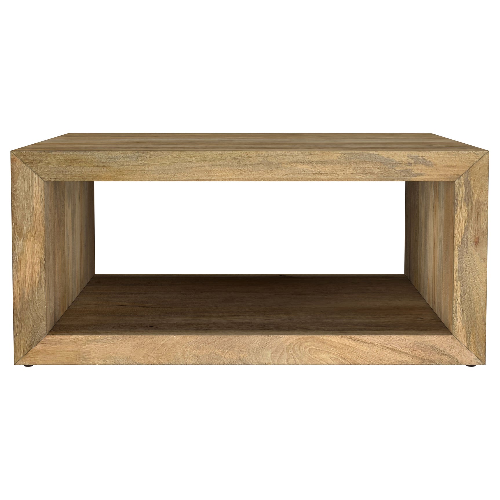 Benton Square Solid Mango Wood Coffee Table Natural - Tampa Furniture Outlet