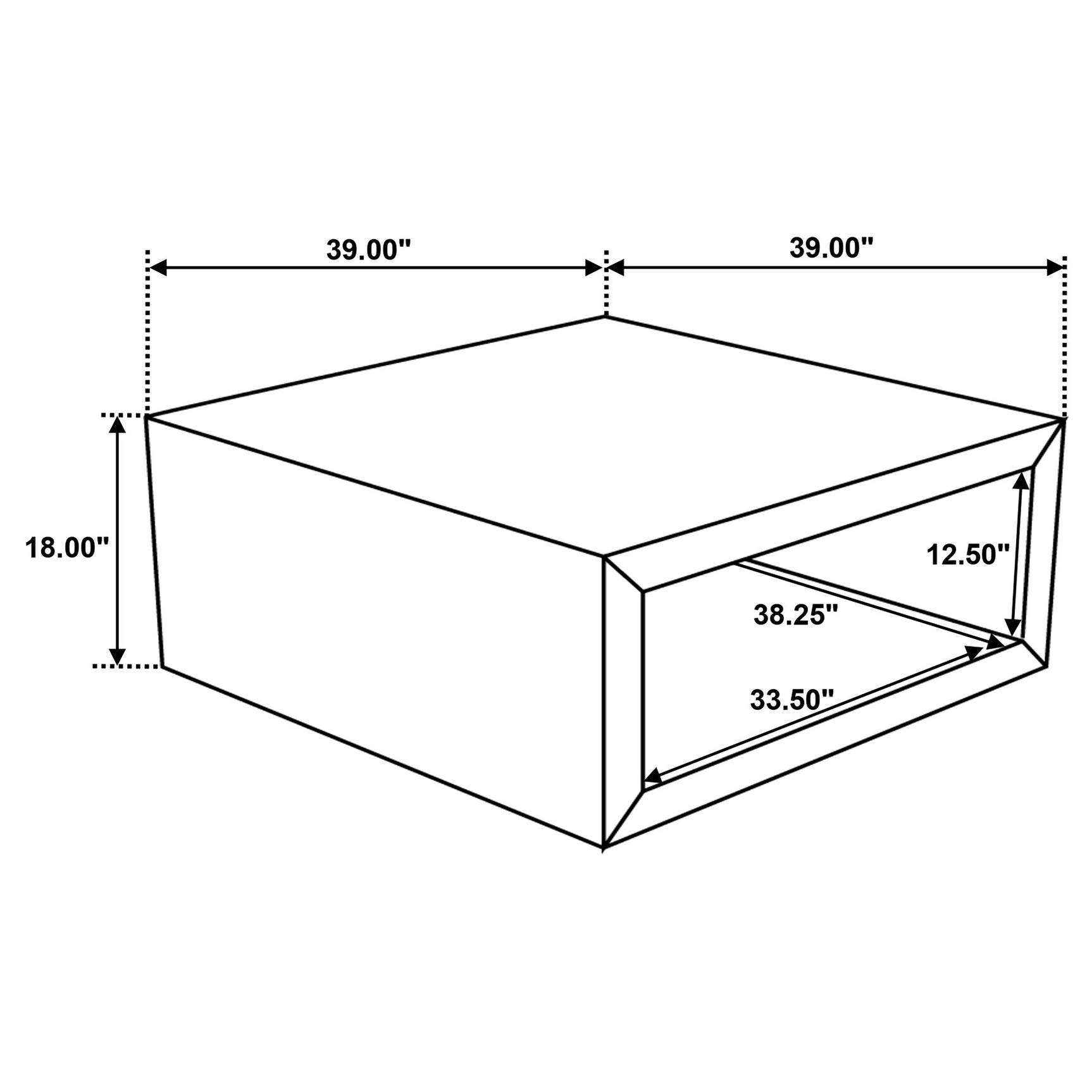 Benton Square Solid Mango Wood Coffee Table Natural - Tampa Furniture Outlet