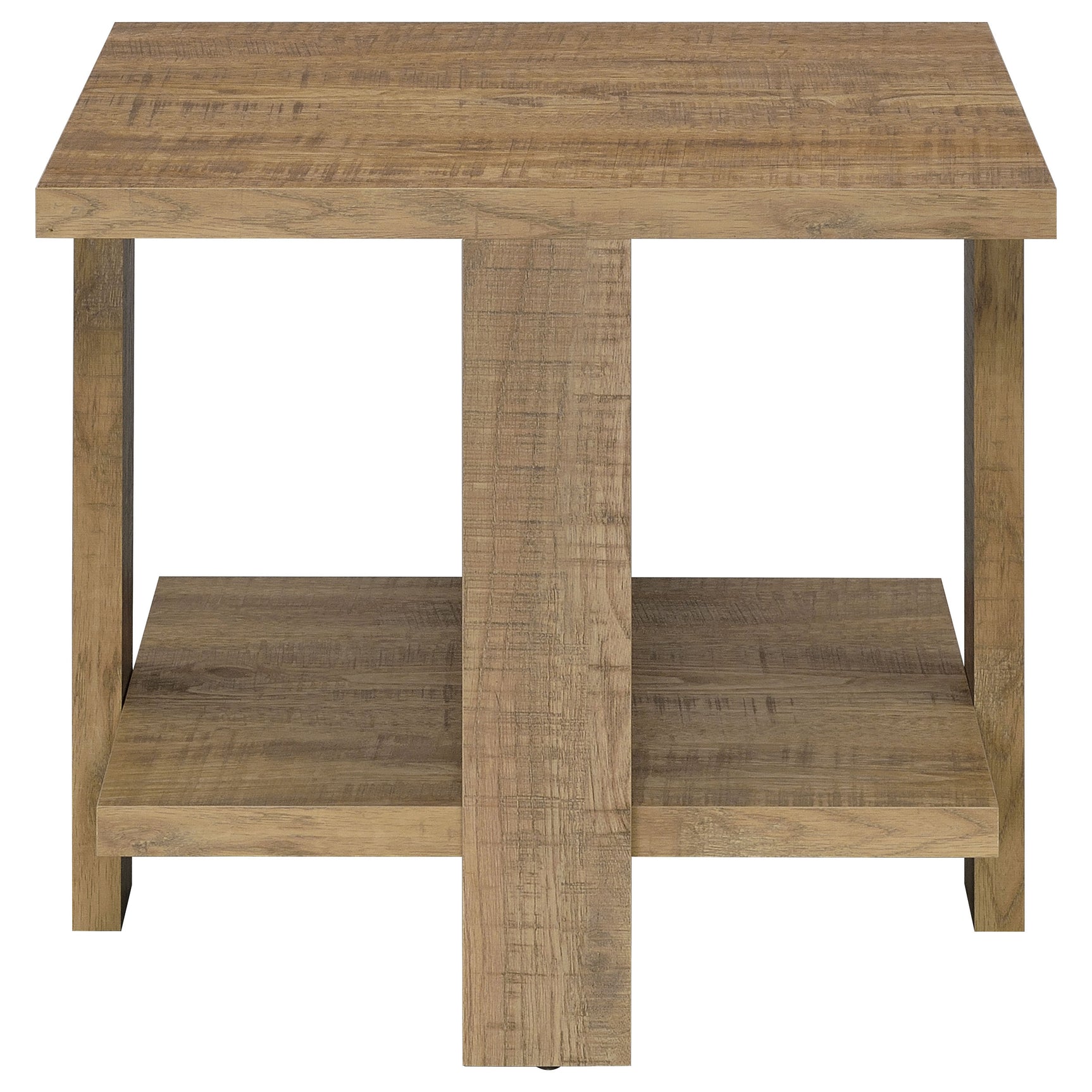Dawn Square Engineered Wood End Table Mango Brown - Tampa Furniture Outlet