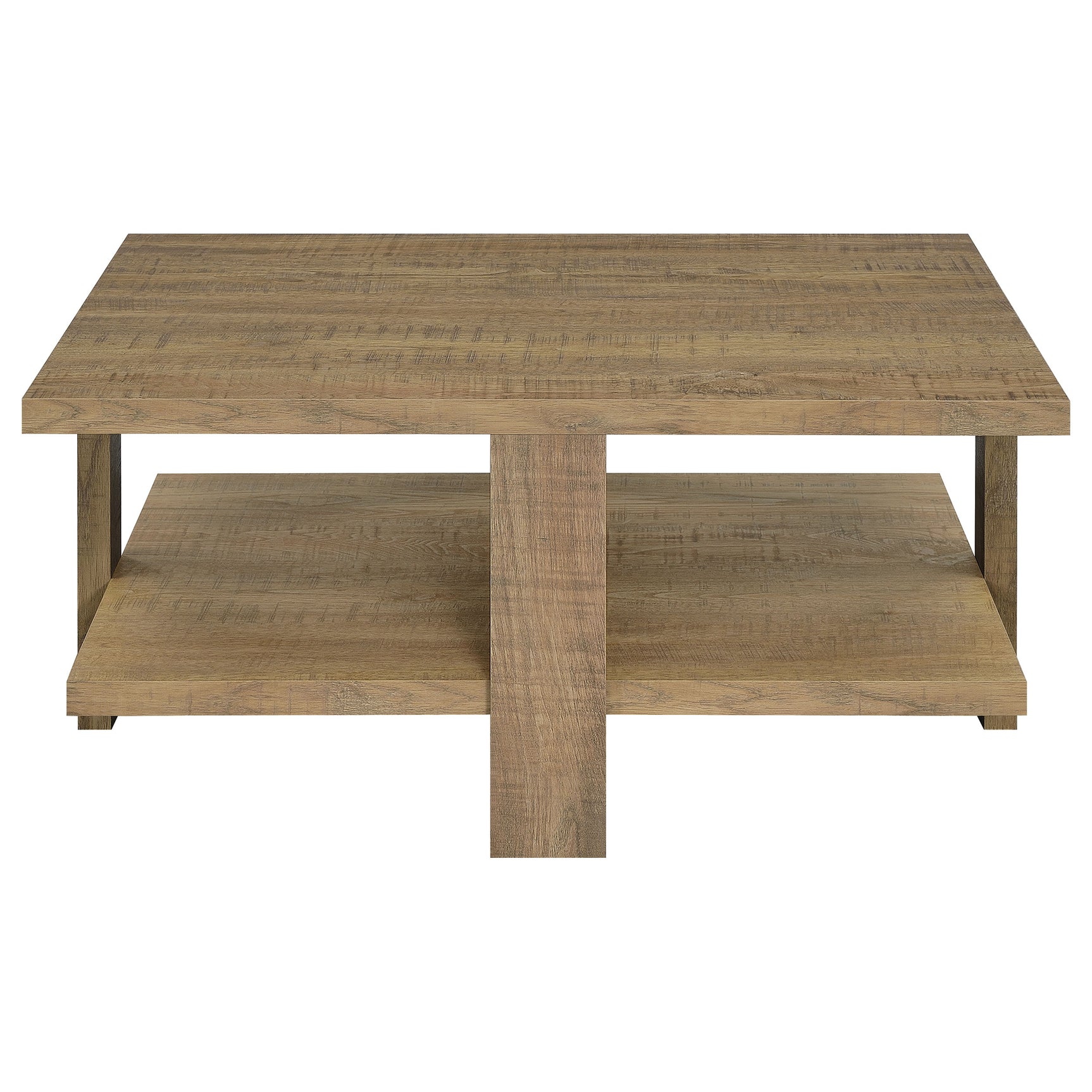 Dawn Square Engineered Wood Coffee Table Mango Brown - Tampa Furniture Outlet