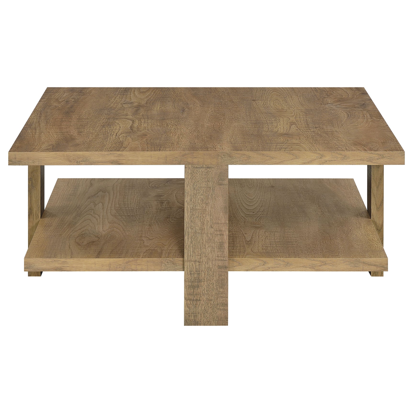 Dawn Square Engineered Wood Coffee Table Mango Brown - Tampa Furniture Outlet