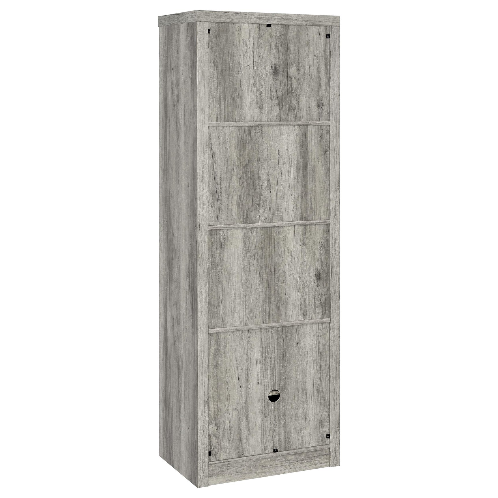 Burke 4-shelf Engineered Wood Media Tower Grey Driftwood